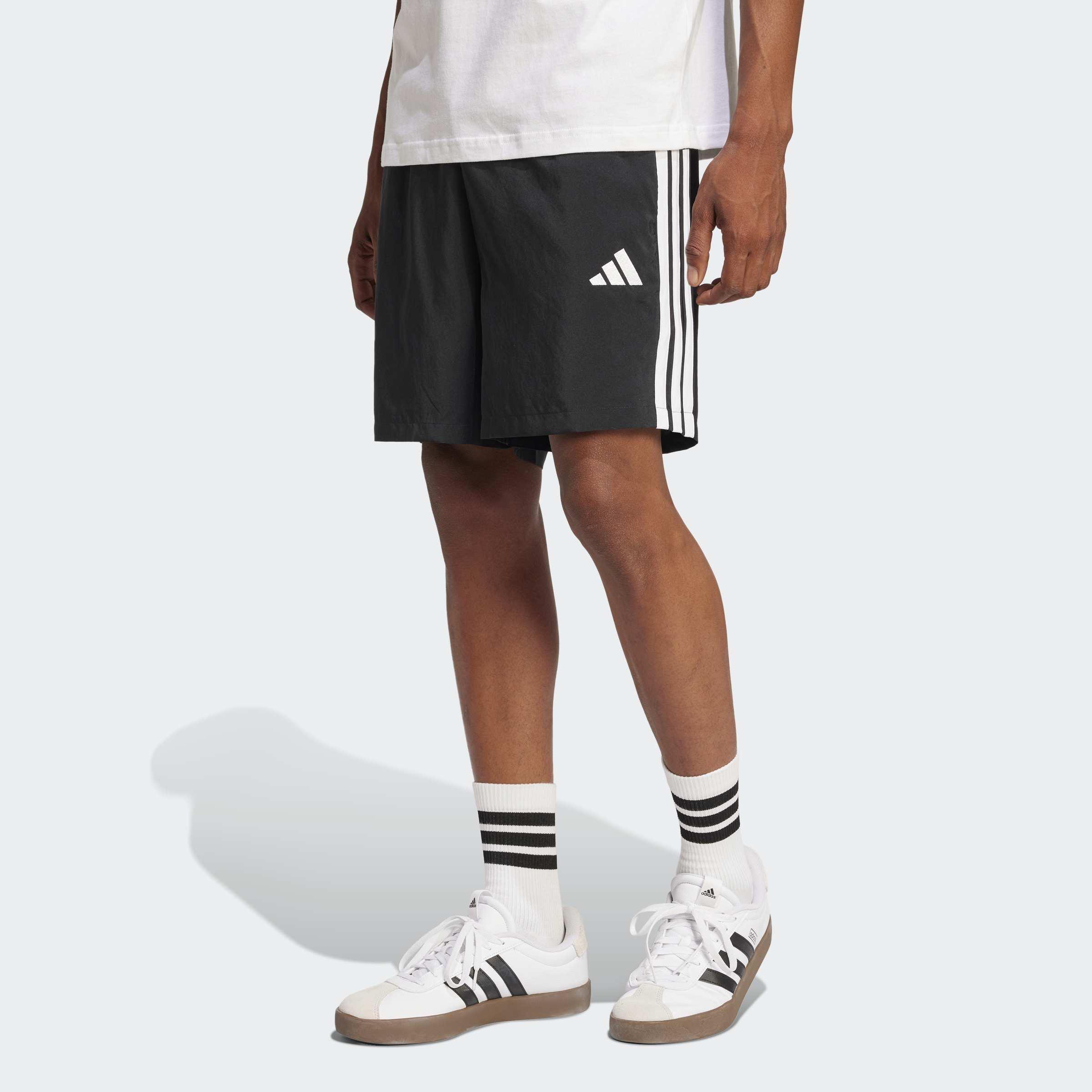 Essentials 3-Stripes Chelsea Shorts, Black, A701_ONE, large image number 4