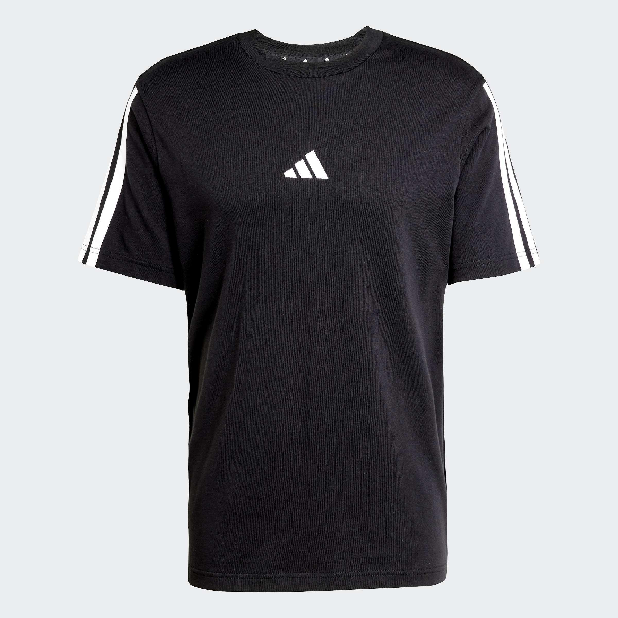Essentials 3-Stripes Single Jersey T-Shirt, Black, A701_ONE, large image number 0