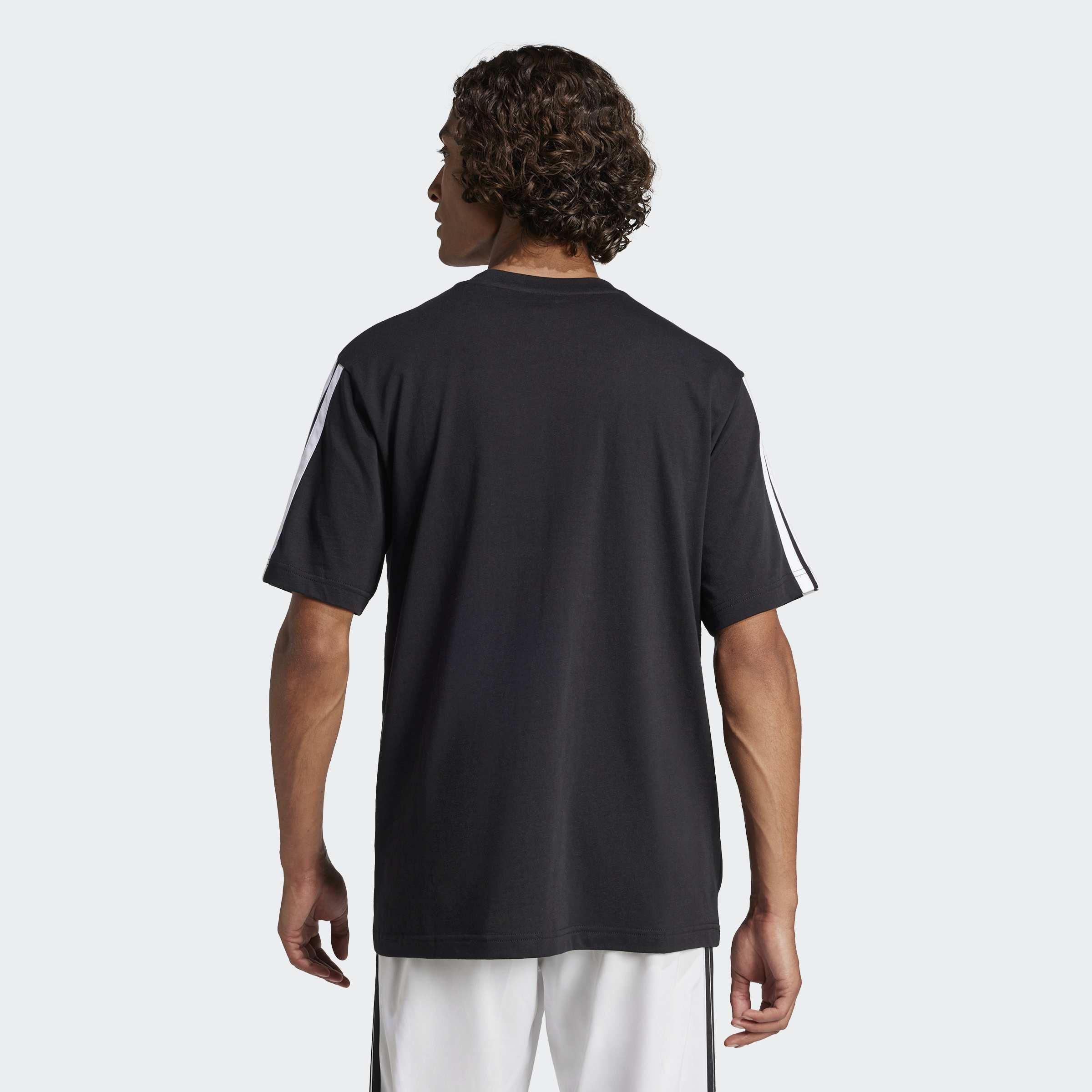 Essentials 3-Stripes Single Jersey T-Shirt, Black, A701_ONE, large image number 1