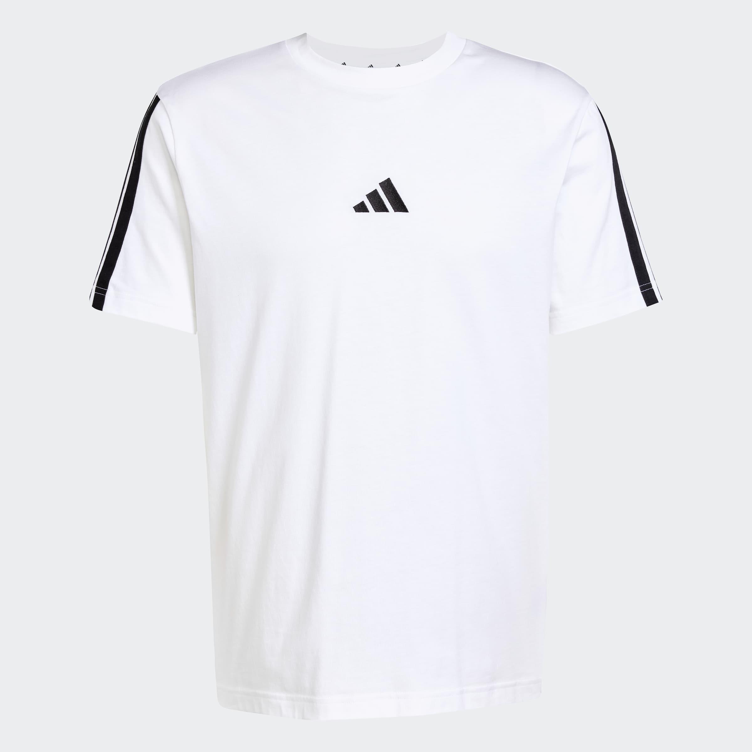 Essentials 3-Stripes Single Jersey T-Shirt, White