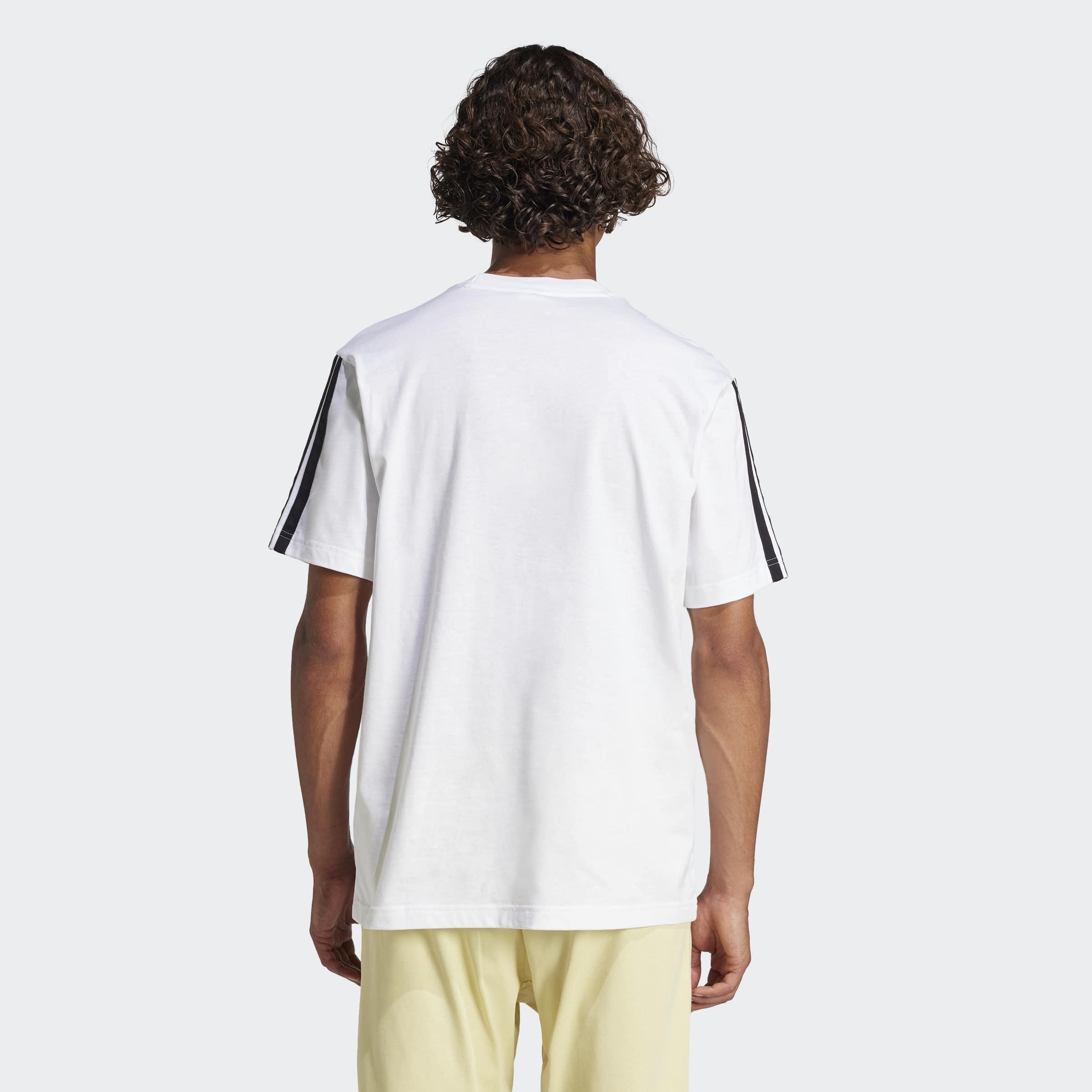 Essentials 3-Stripes Single Jersey T-Shirt, White