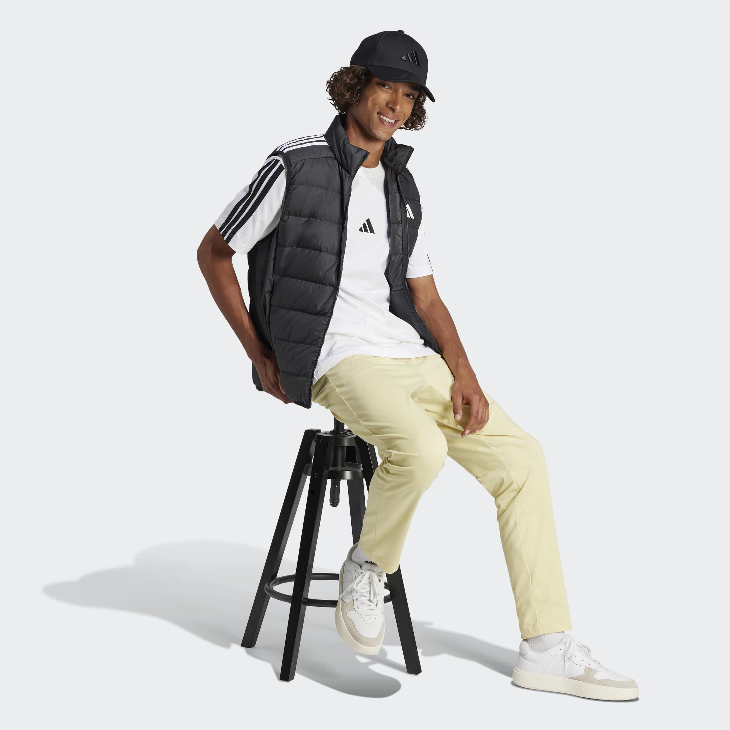 Essentials 3-Stripes Single Jersey T-Shirt, White, A701_ONE, large image number 4