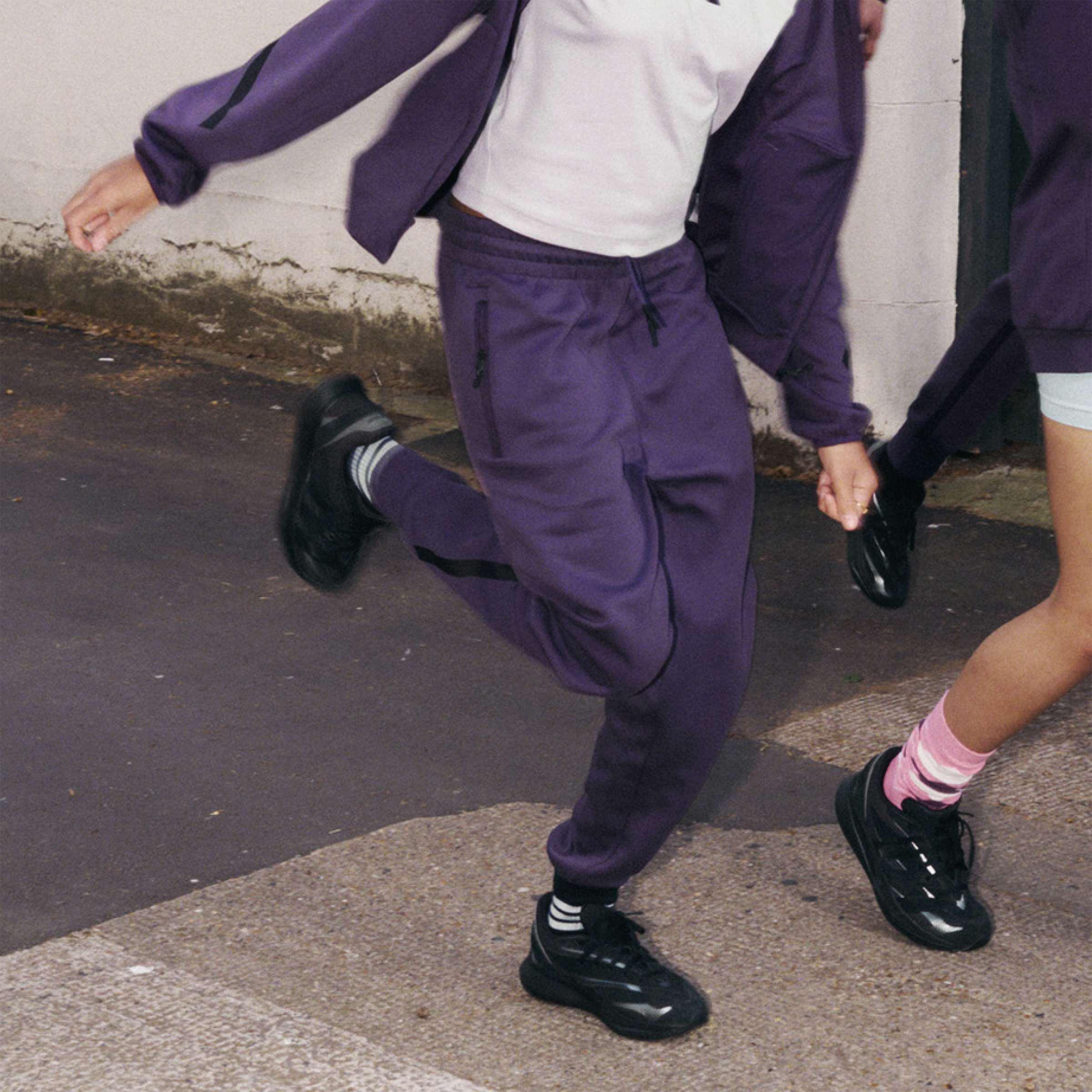 Kids Unisex adidas Z.N.E. Tapered-Leg Tracksuit Bottoms, Purple, A701_ONE, large image number 7
