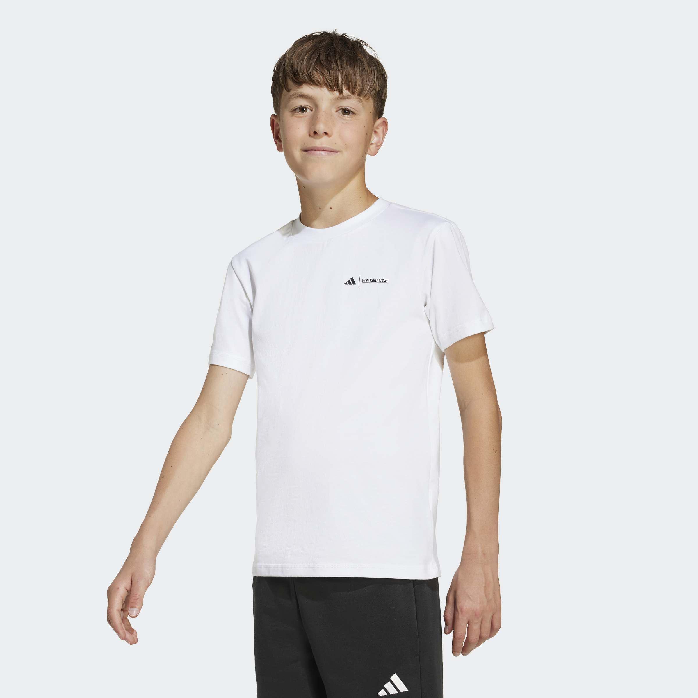 Kids Unisex Adidas 20th Century Fox Home Alone Graphics T-Shirt, White, A701_ONE, large image number 7