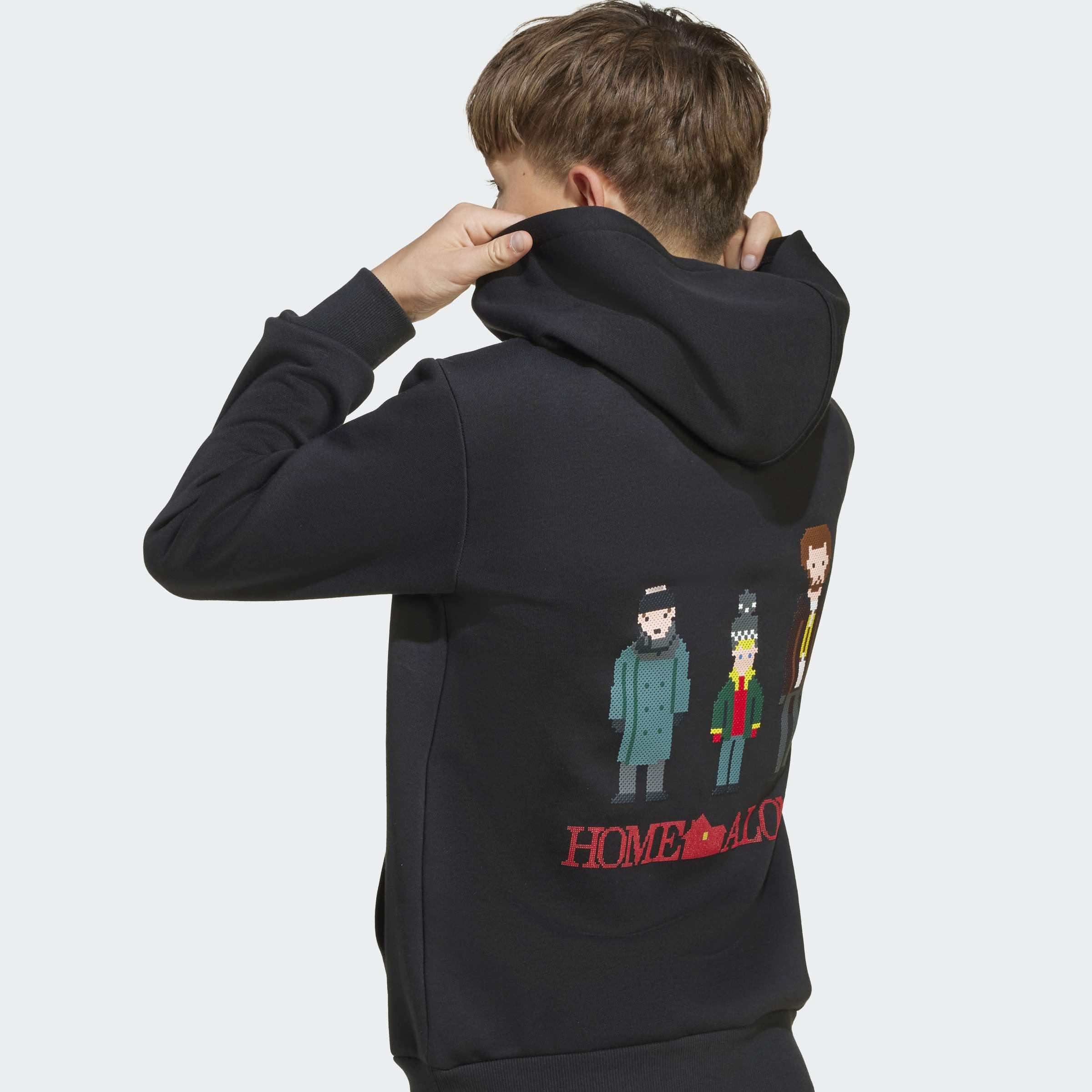 Kids Unisex Adidas 20th Century Fox Home Alone Sweat, Black, A701_ONE, large image number 4