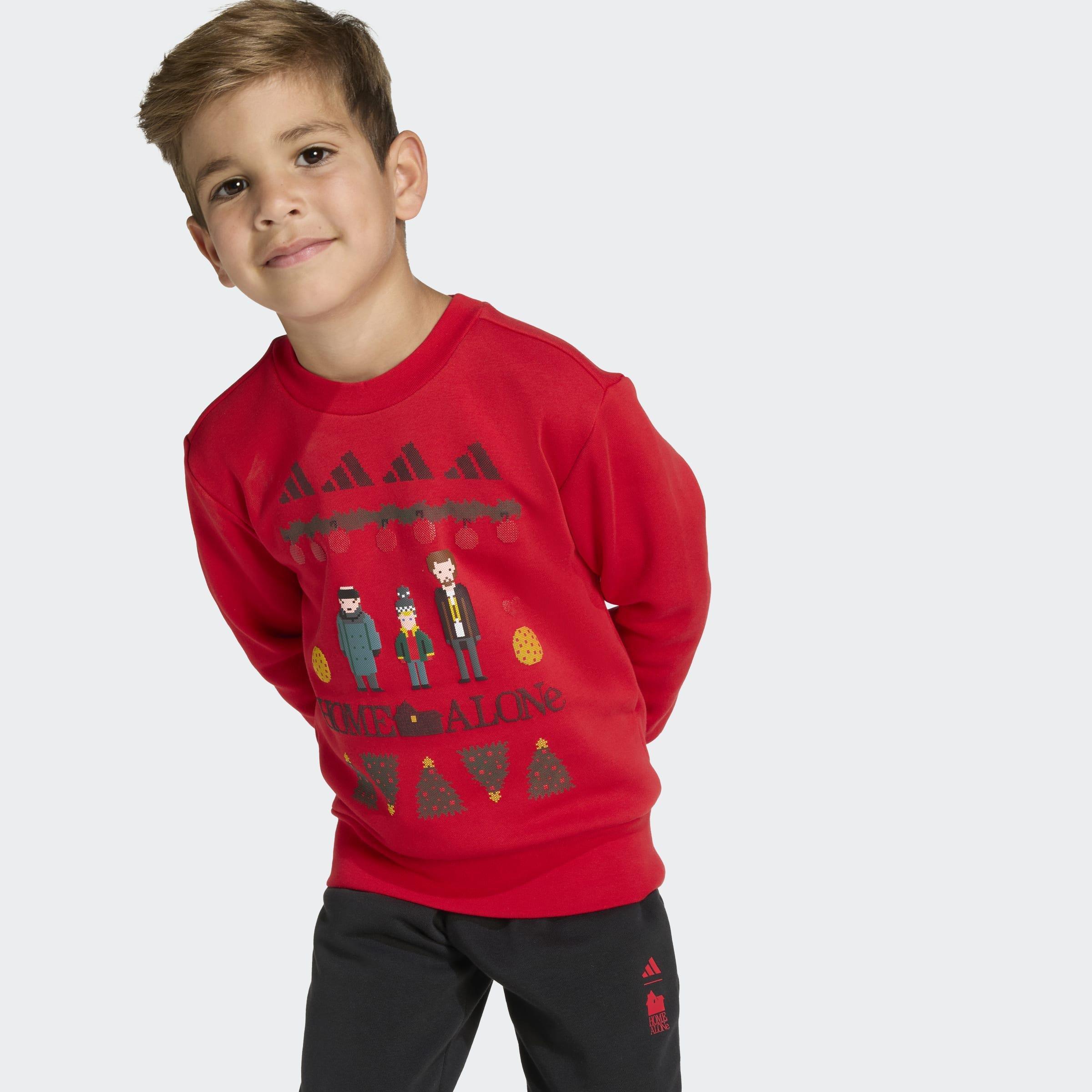 Kids Unisex Adidas 20th Century Fox Home Alone Jogger, Red, A701_ONE, large image number 4