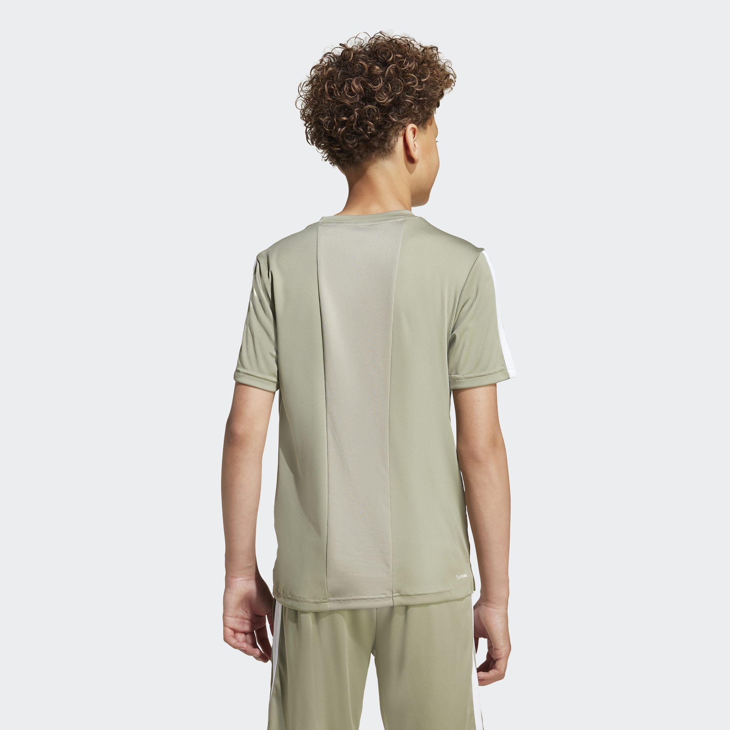 Kids Train Essentials 3-Stripes T-Shirt, Green, A701_ONE, medium