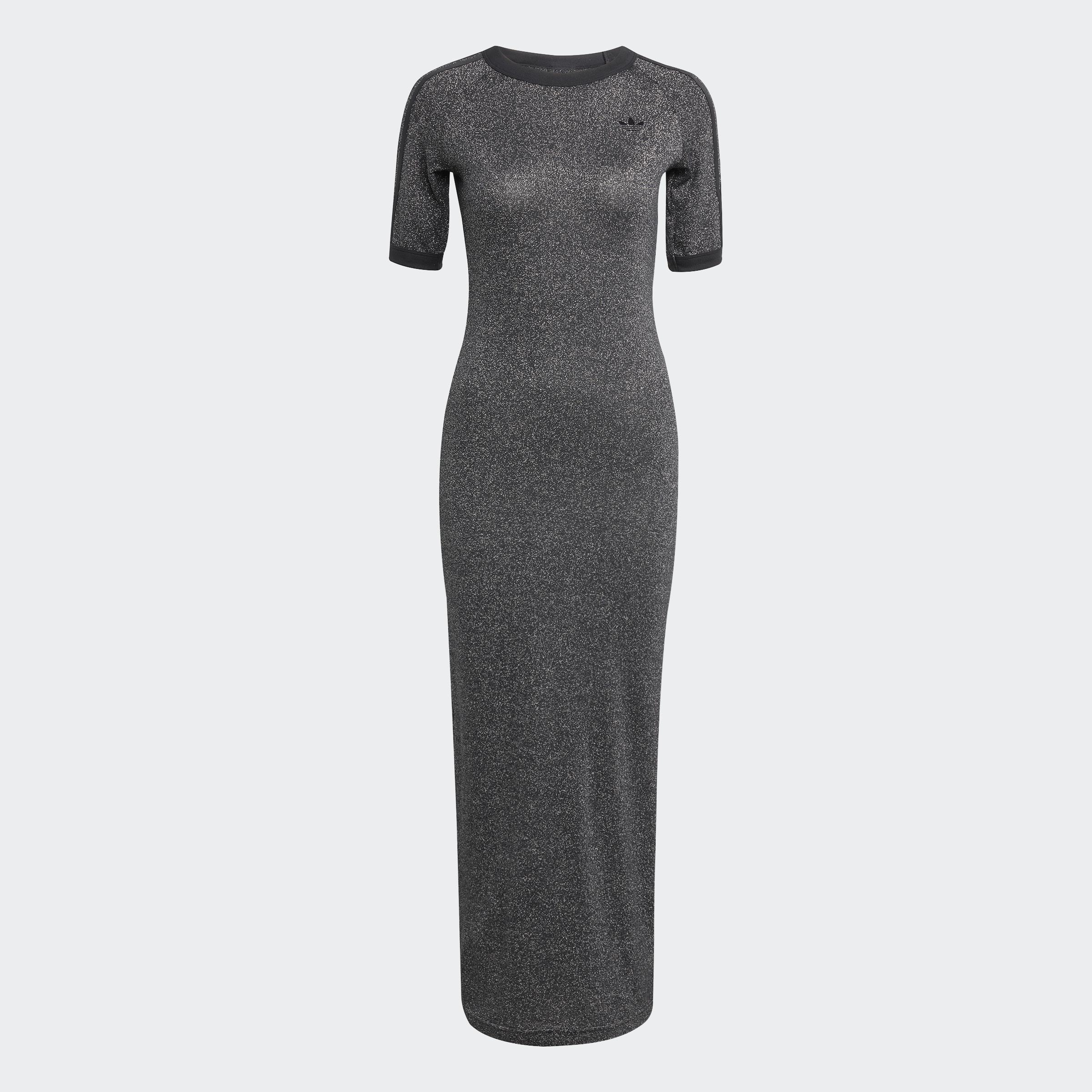 Adicolor Holiday Glitter 3-Stripes Dress, Black