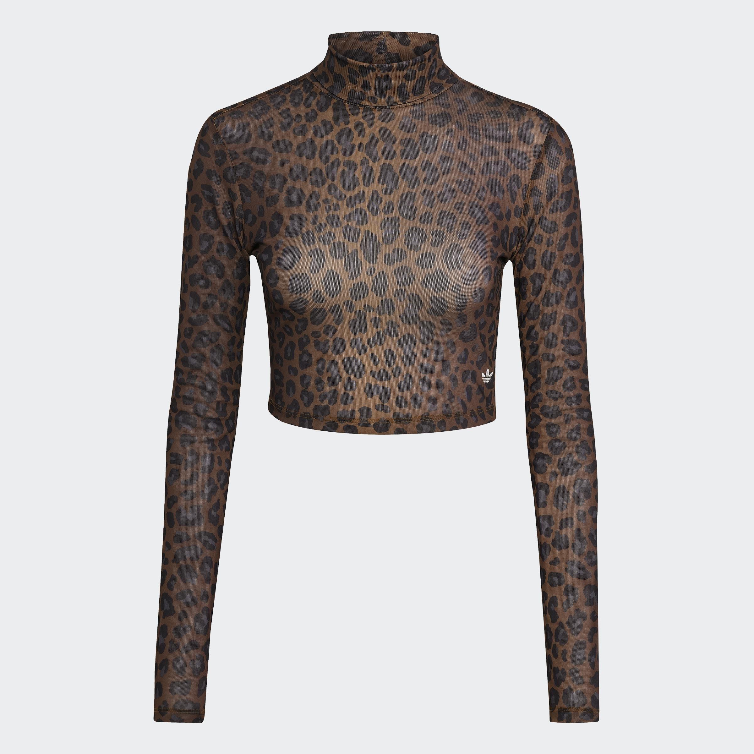 Leopard Long Sleeve T-Shirt, Multicolour, A701_ONE, large image number 0