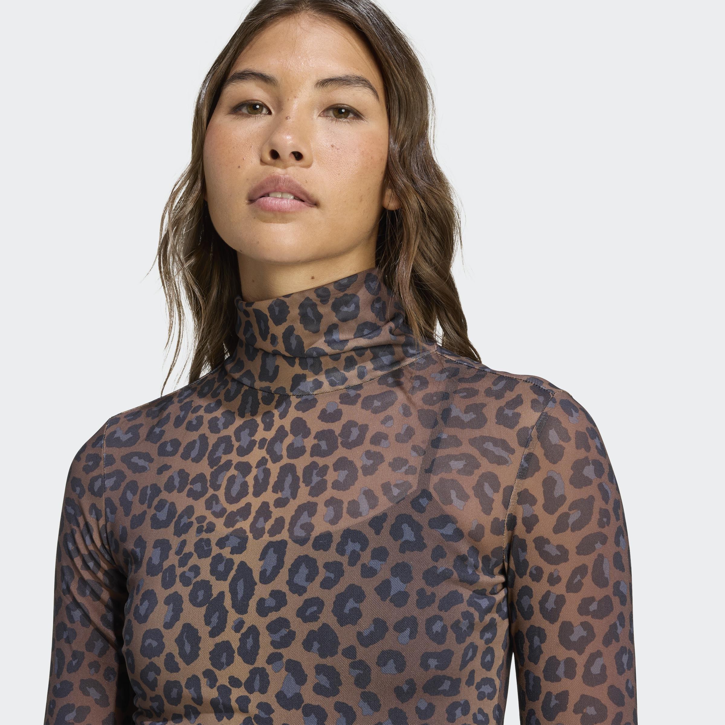 Leopard Long Sleeve T-Shirt, Multicolour, A701_ONE, medium