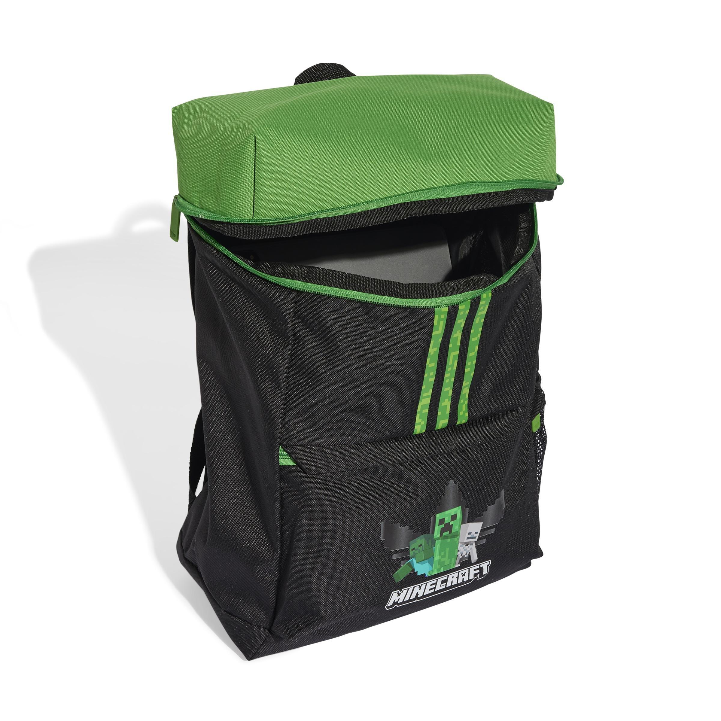 Kids Unisex adidas Originals x Minecraft Teen Backpack, Black, A701_ONE, large image number 1
