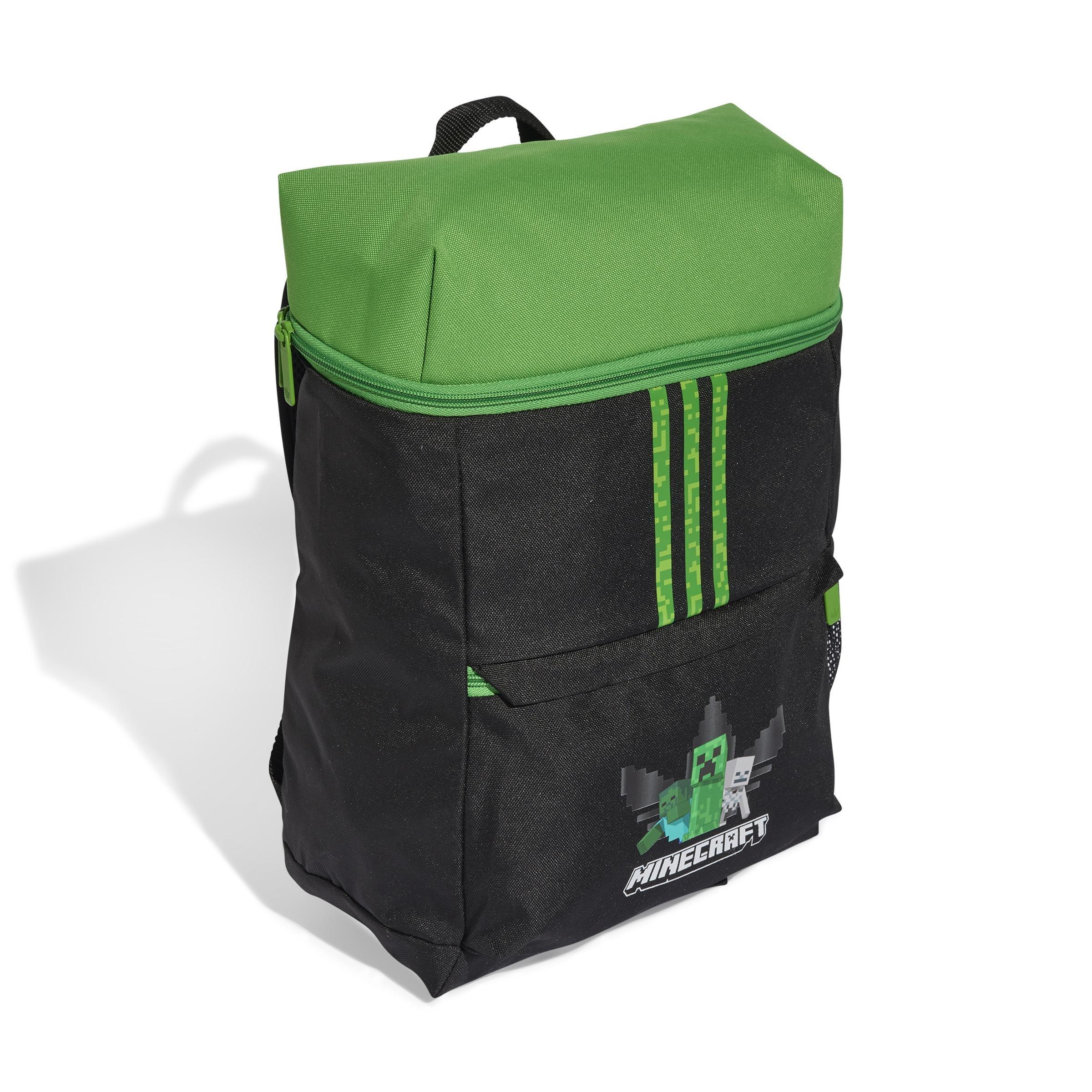 Kids Unisex adidas Originals x Minecraft Teen Backpack, Black, A701_ONE, large image number 2