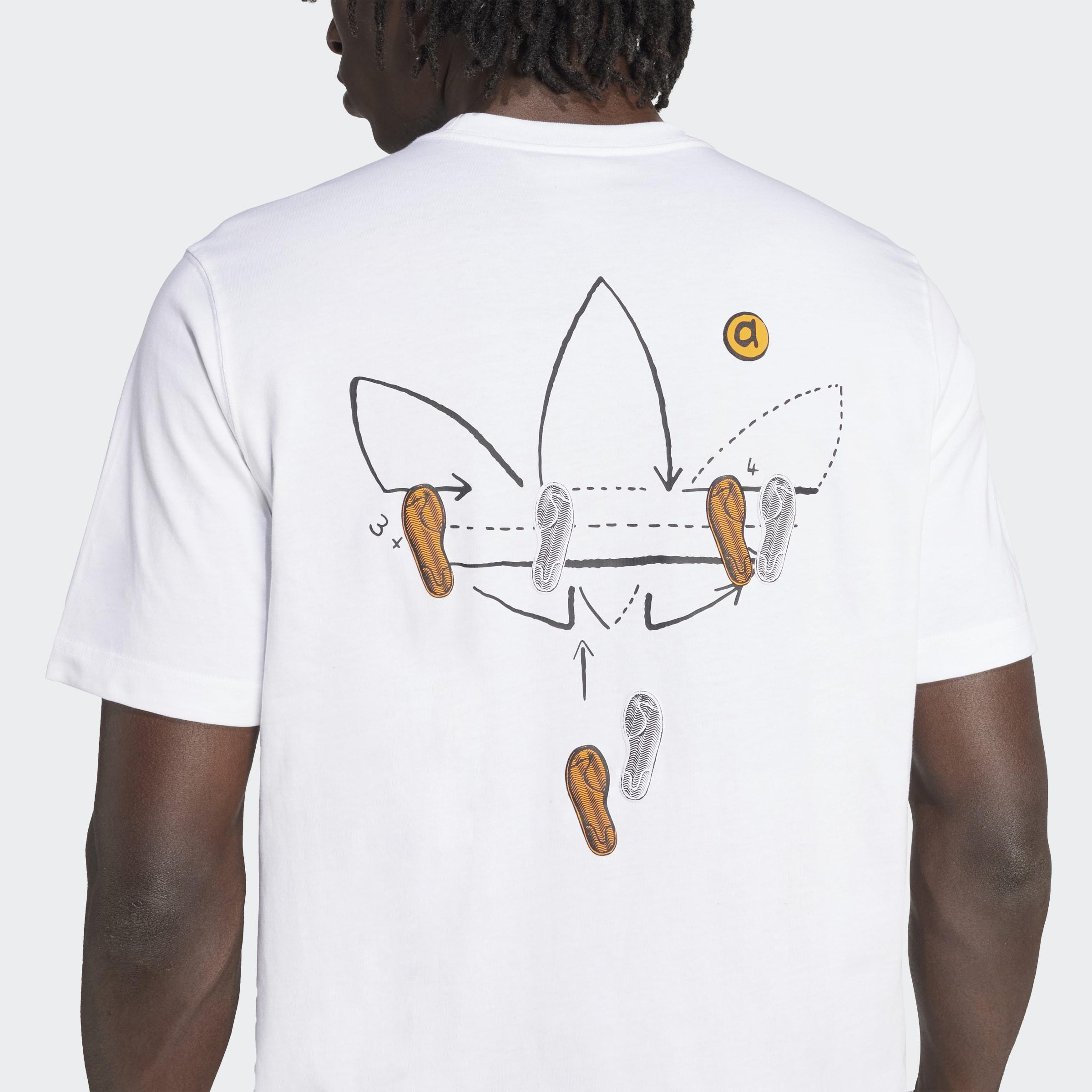 Trefoil Series Loose T-Shirt, White, A701_ONE, large image number 2