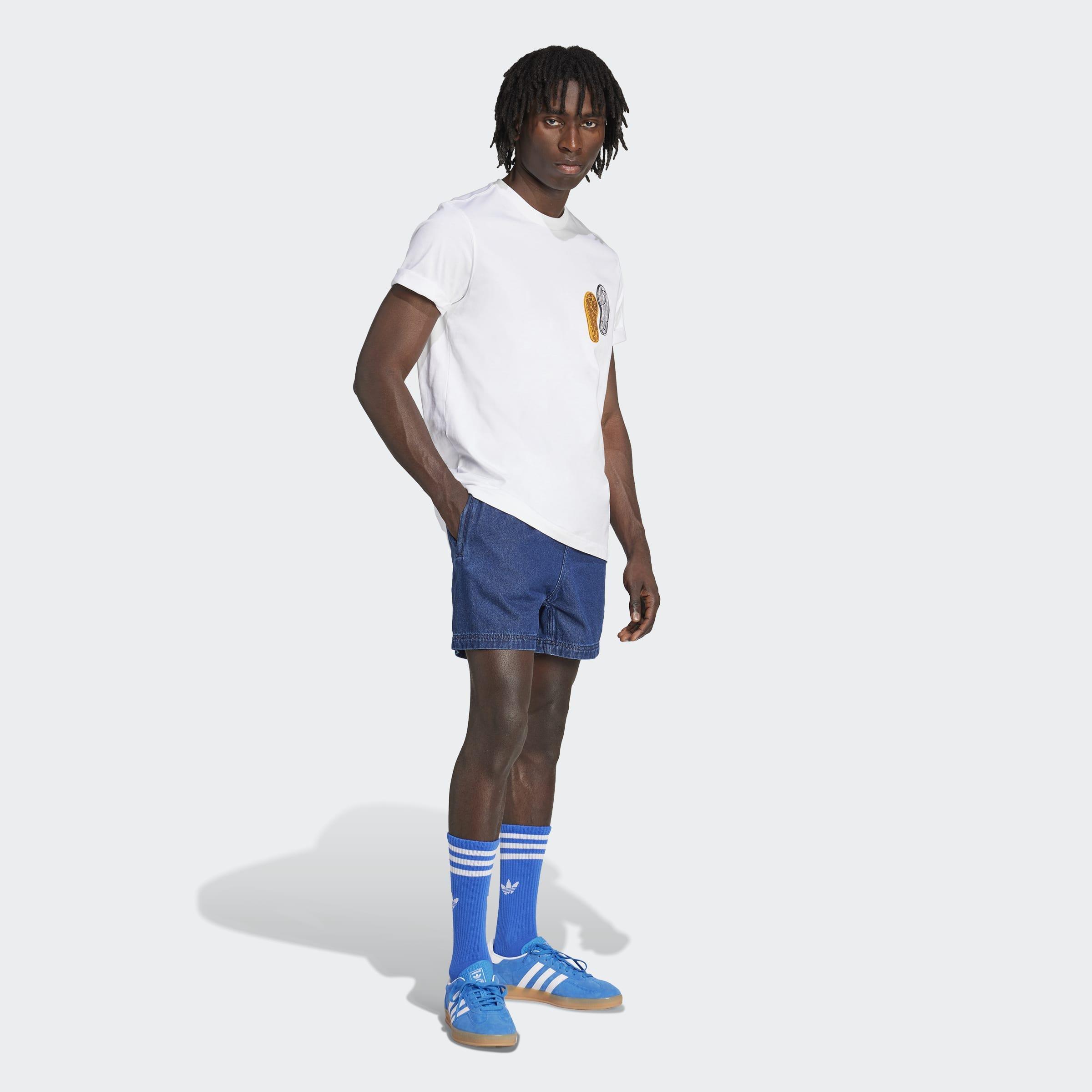 Trefoil Series Loose T-Shirt, White, A701_ONE, large image number 4