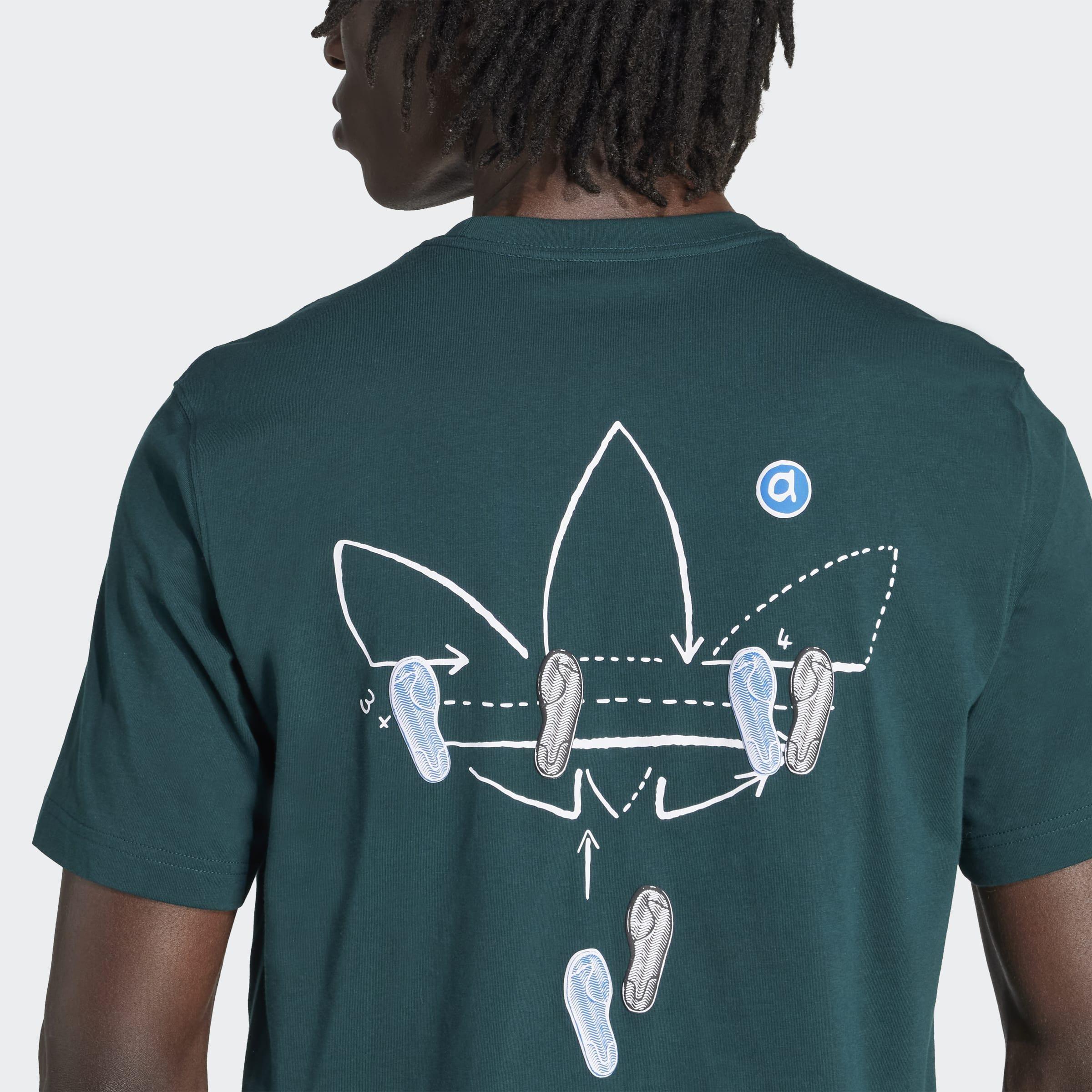 Trefoil Series Loose T-Shirt, Green, A701_ONE, large image number 2