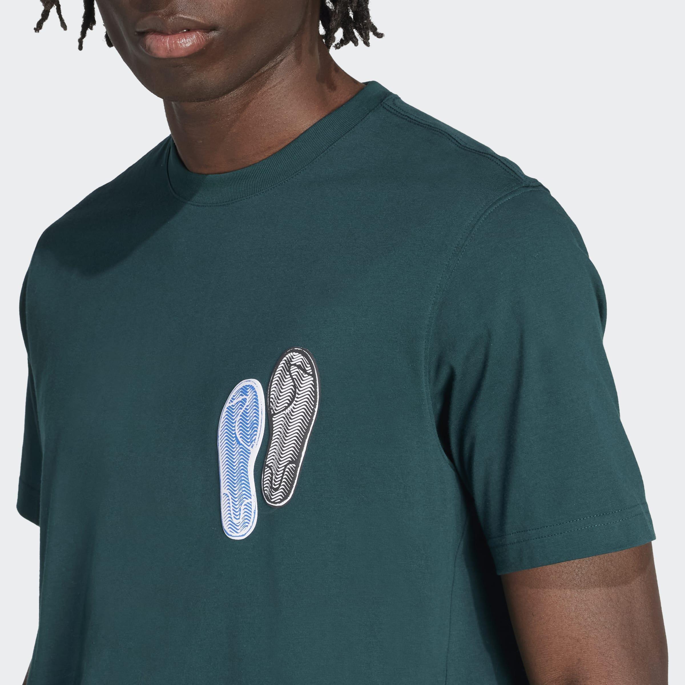 Trefoil Series Loose T-Shirt, Green, A701_ONE, large image number 3