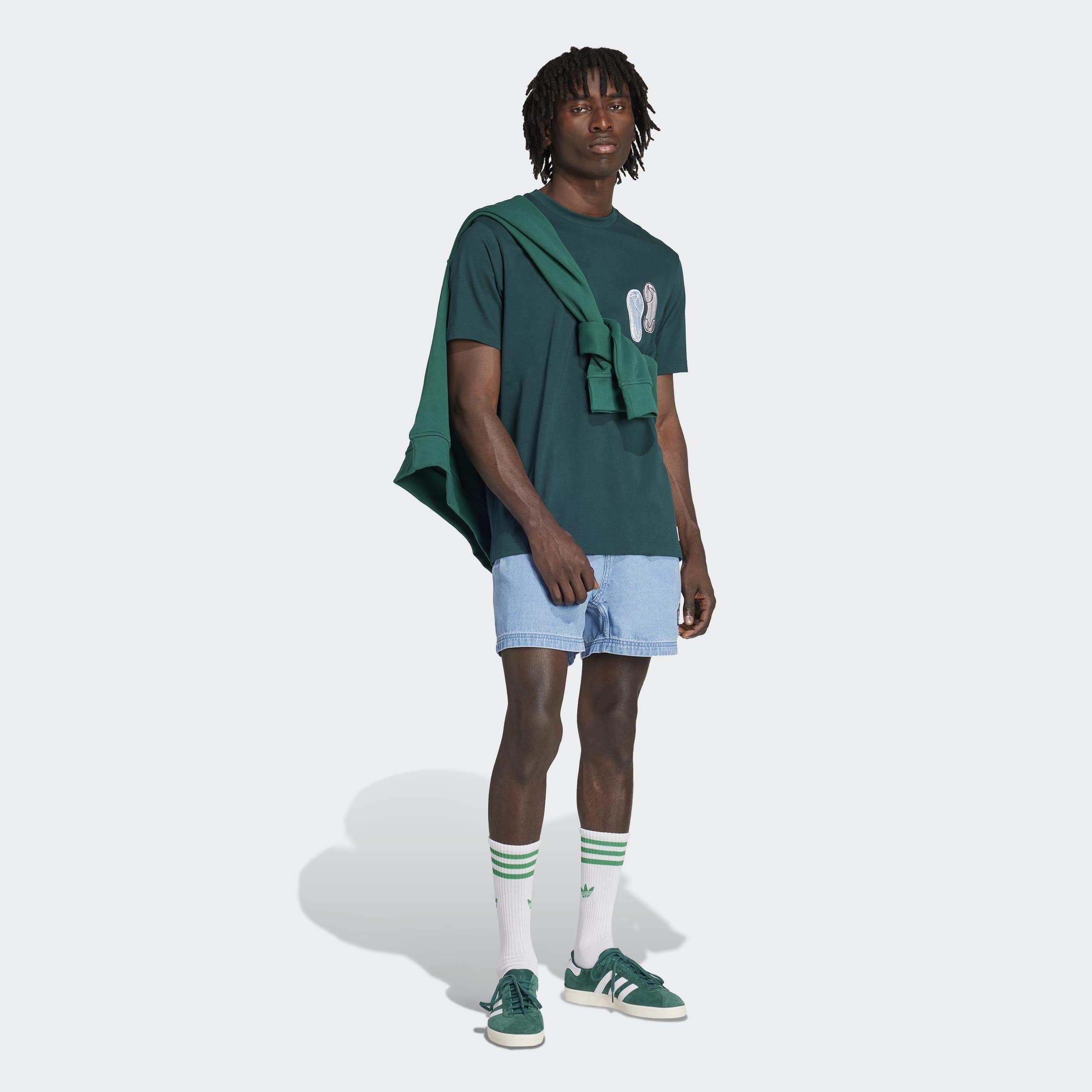 Trefoil Series Loose T-Shirt, Green, A701_ONE, large image number 5