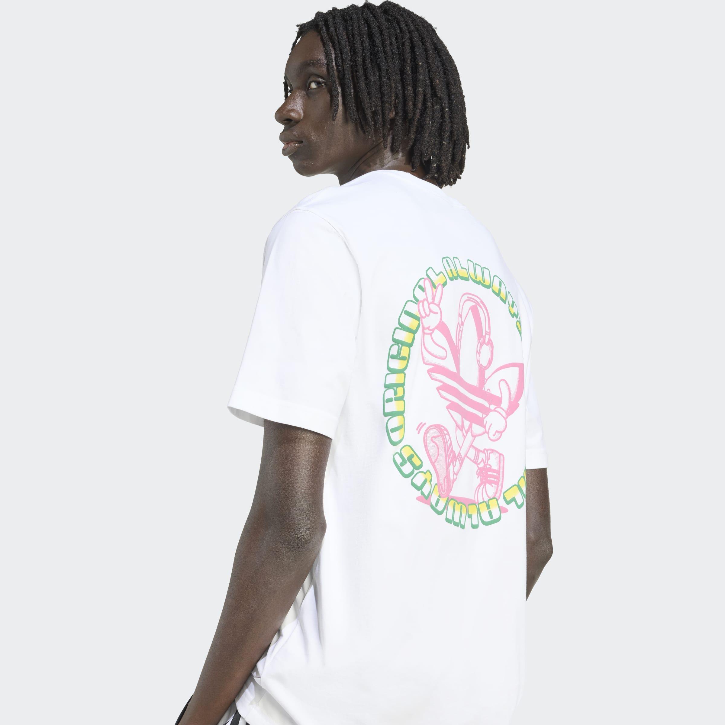 Trefoil Series Loose T-Shirt, White, A701_ONE, large image number 3