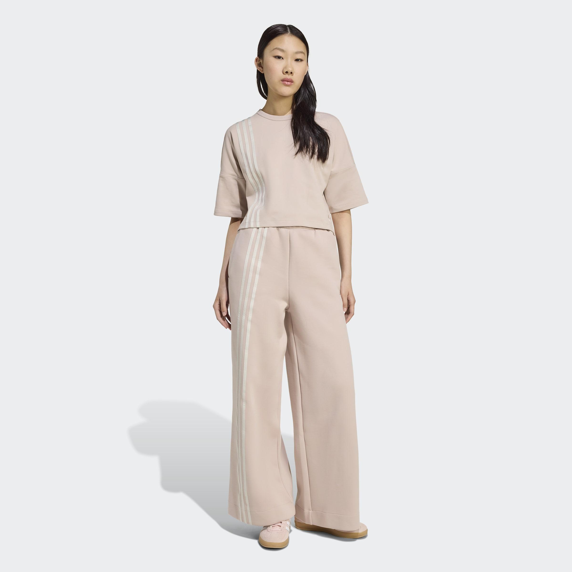 Off Placed 3-Stripes T-Shirt, Brown, A701_ONE, large image number 5