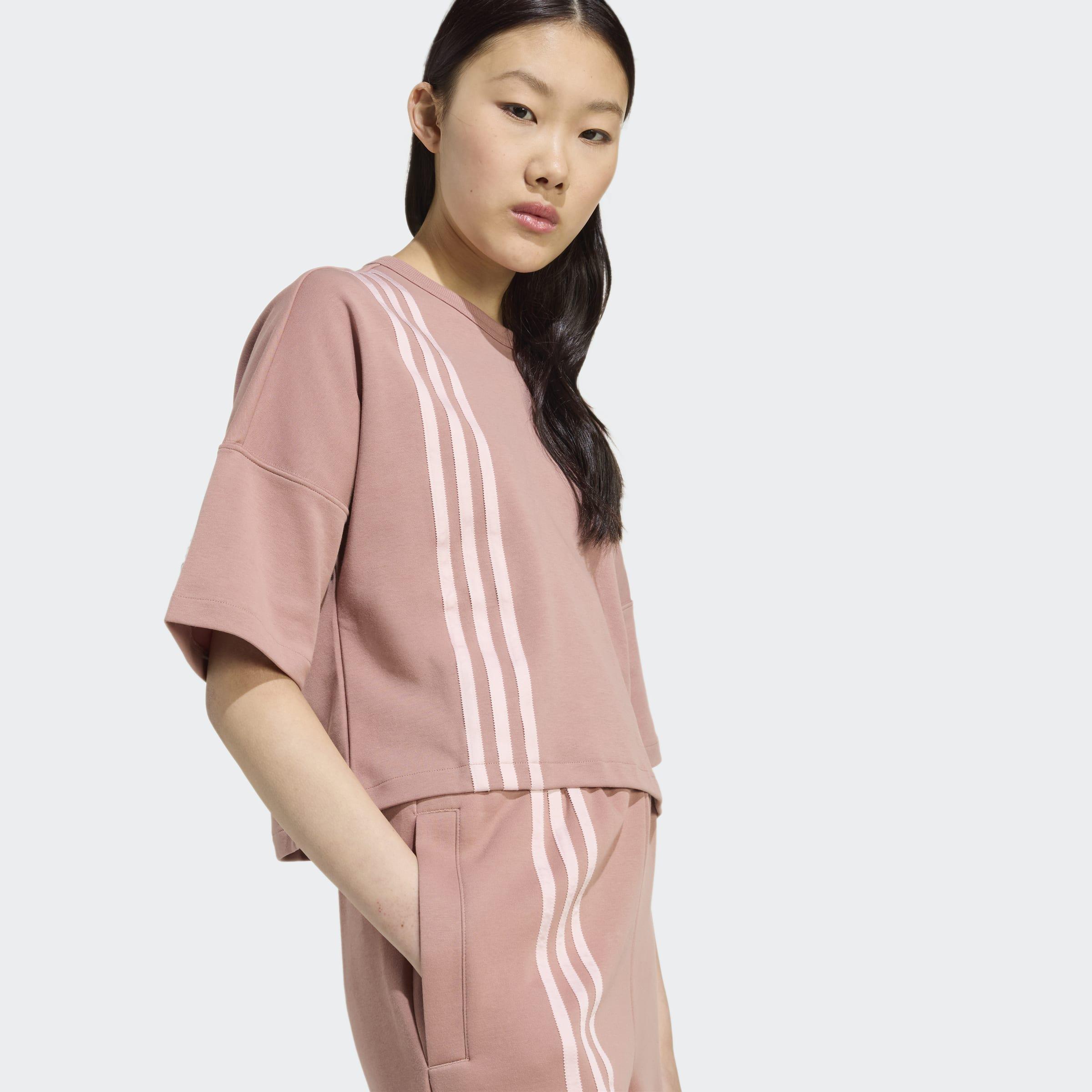 Off Placed 3-Stripes T-Shirt, Red, A701_ONE, large image number 3