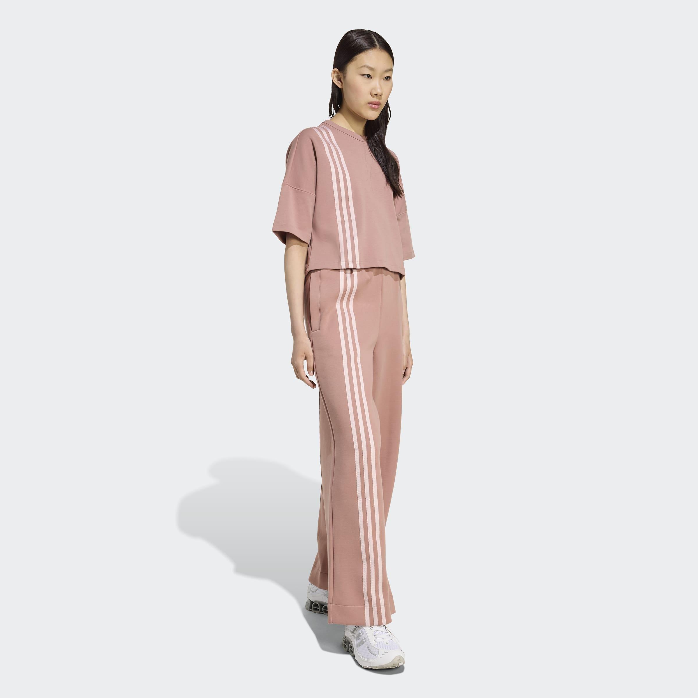 Off Placed 3-Stripes Wide Pants, Red, A701_ONE, large image number 4