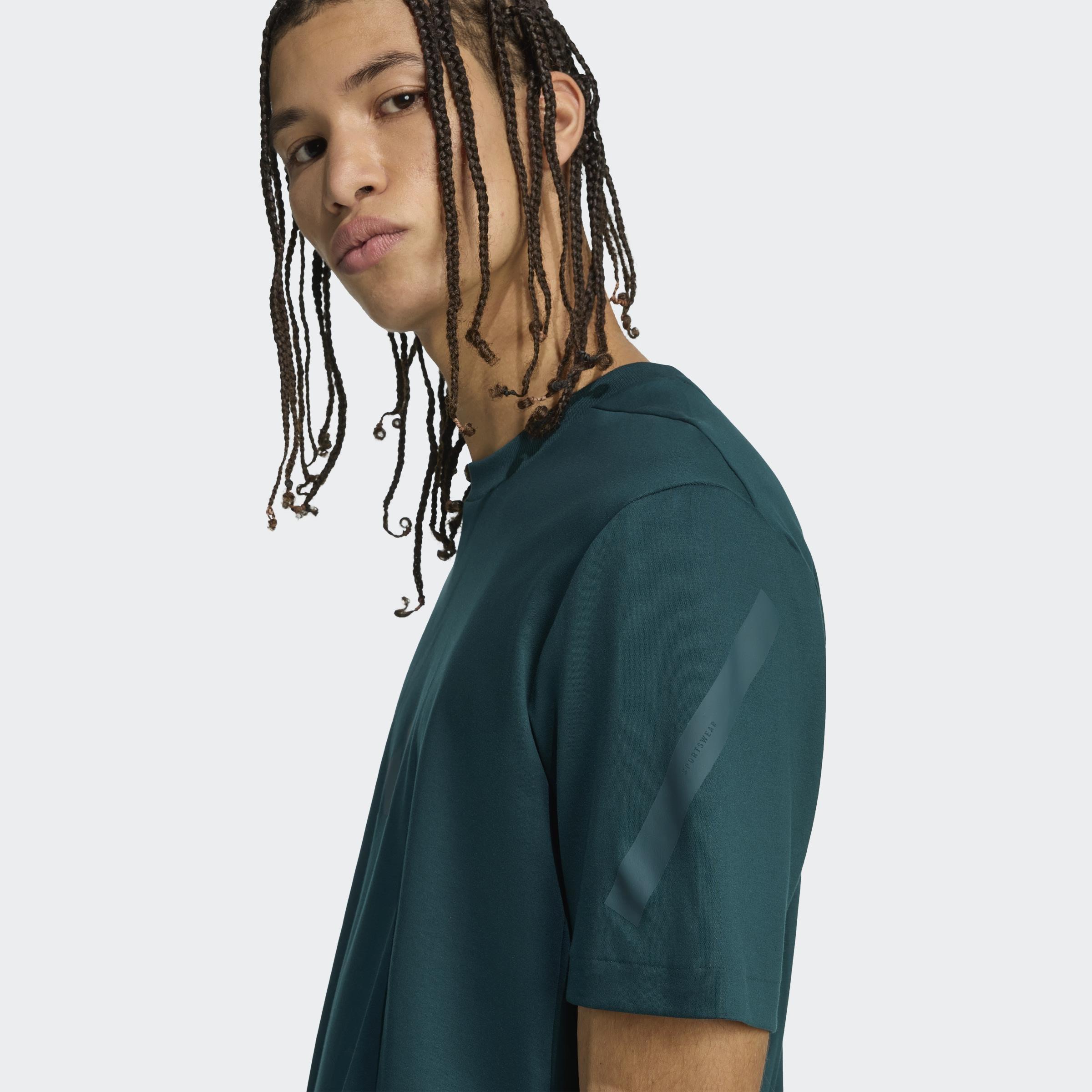 adidas Z.N.E. T-Shirt, Green, A701_ONE, medium