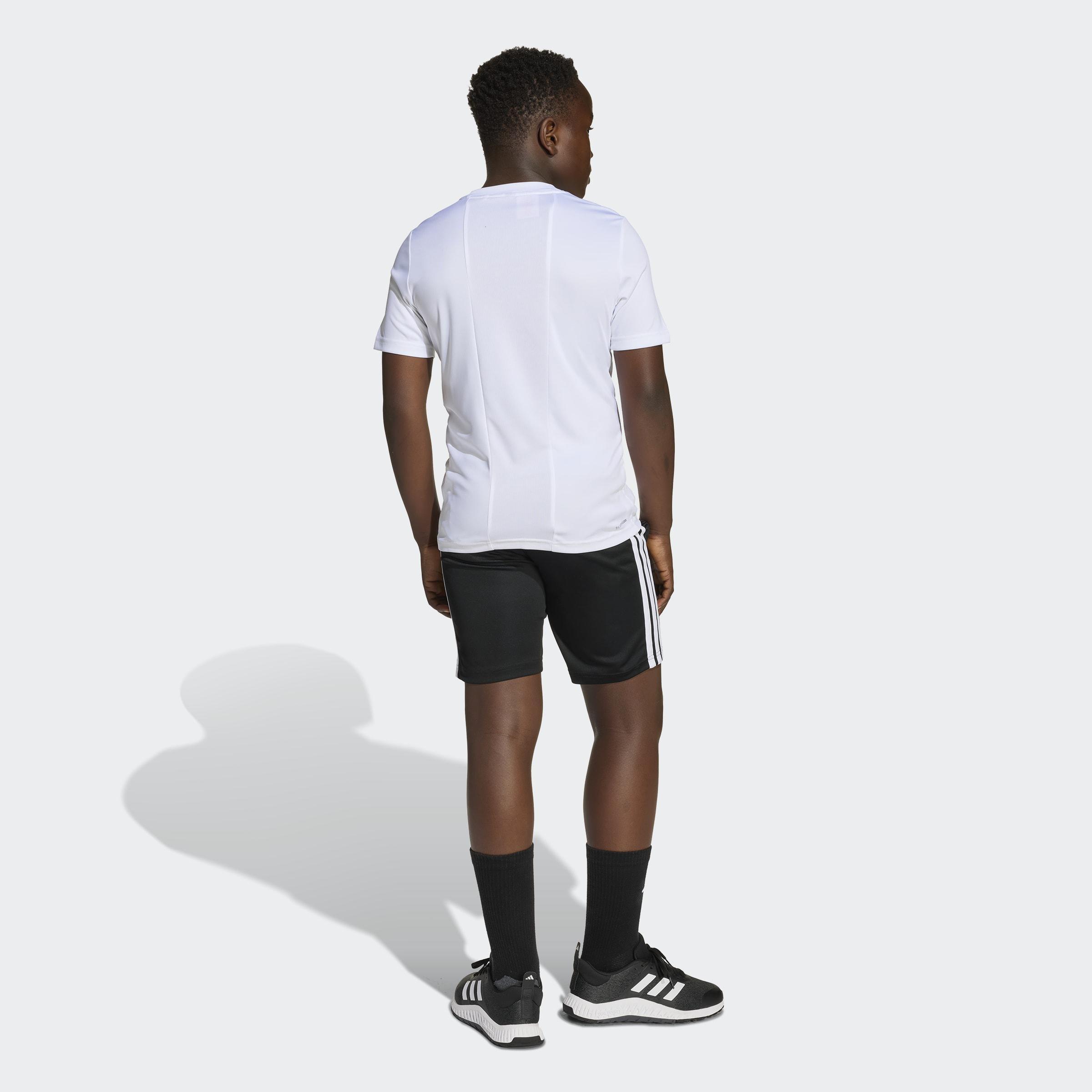 Kids Unisex Train Essentials 3-Stripes Tee Set, White