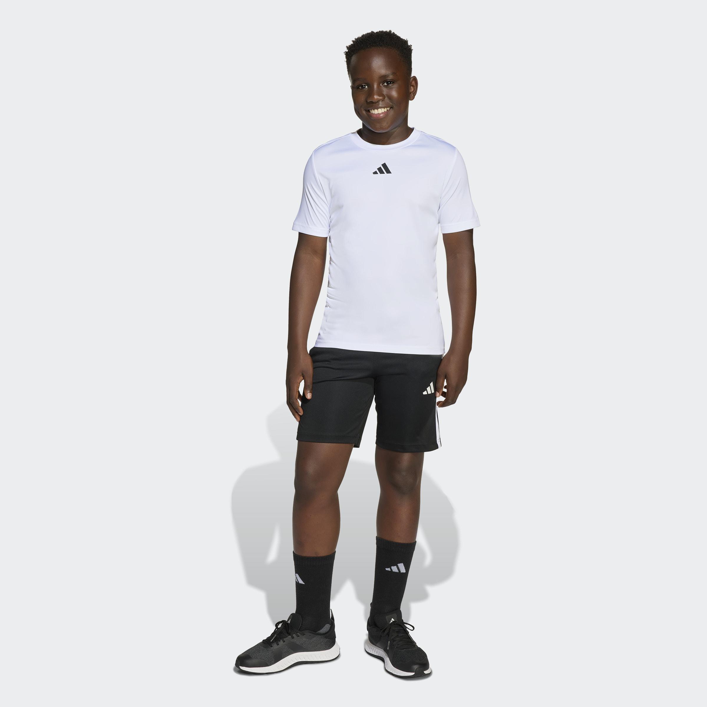 Kids Unisex Train Essentials 3-Stripes Tee Set, White, A701_ONE, large image number 9
