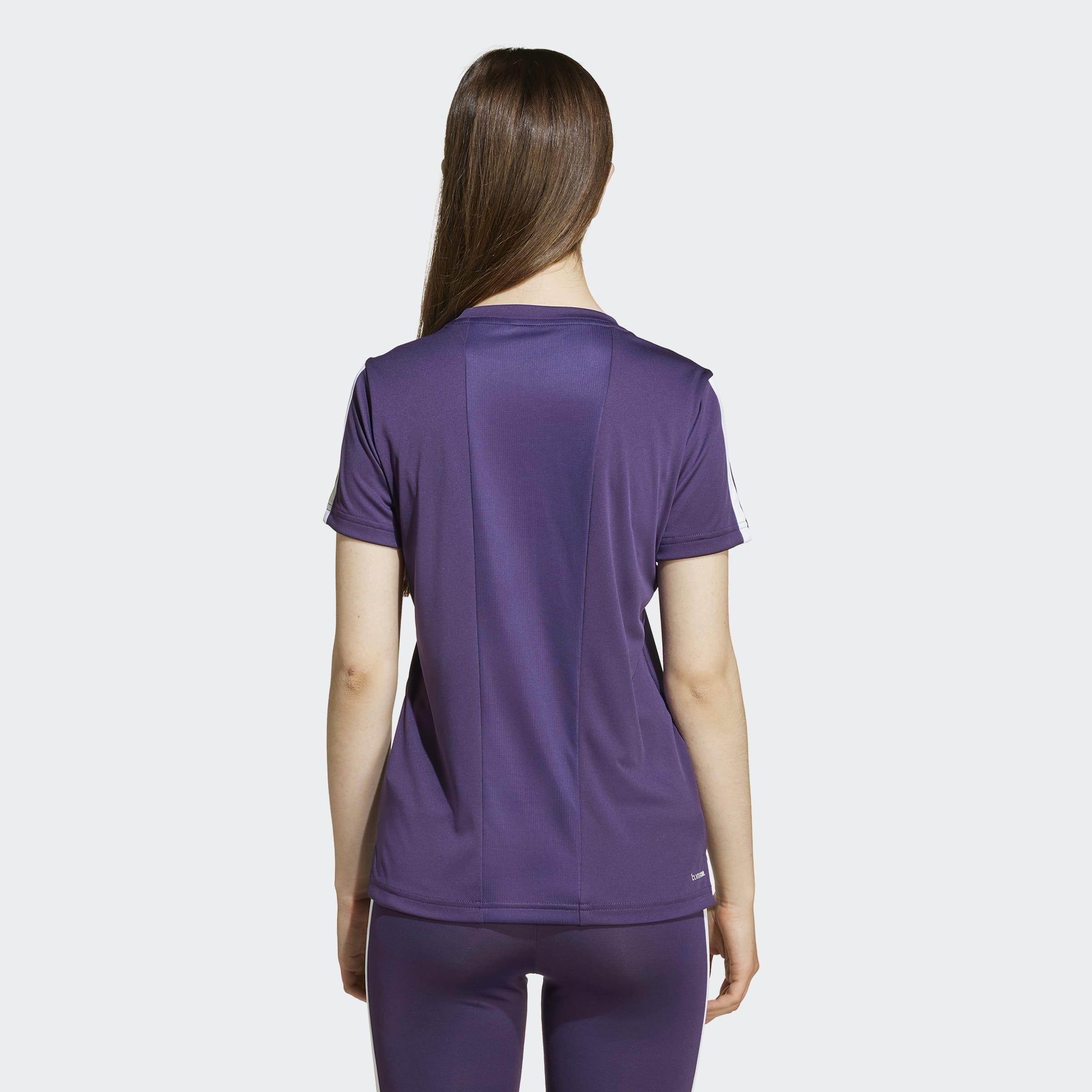Kids Training Essentials 3-Stripes T-Shirt, Purple