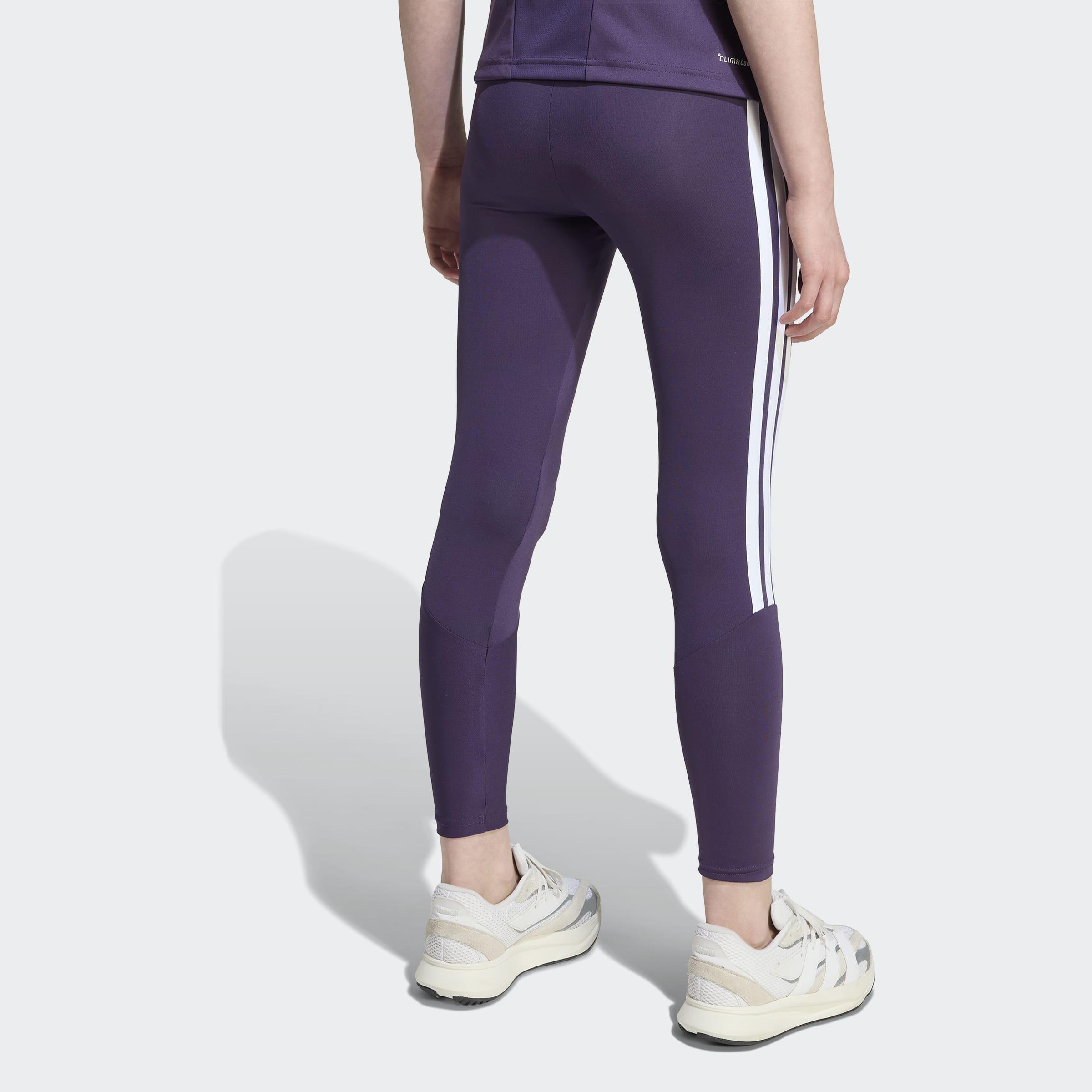 Kids Train Essentials 3-Stripes Leggings, Purple, A701_ONE, large image number 1