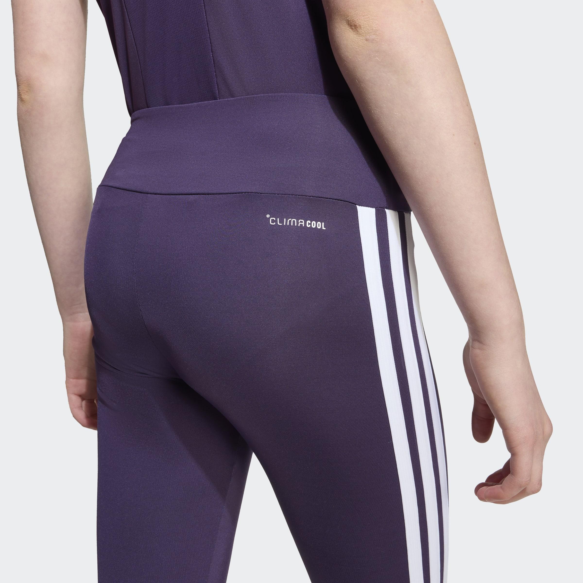 Kids Train Essentials 3-Stripes Leggings, Purple, A701_ONE, large image number 2