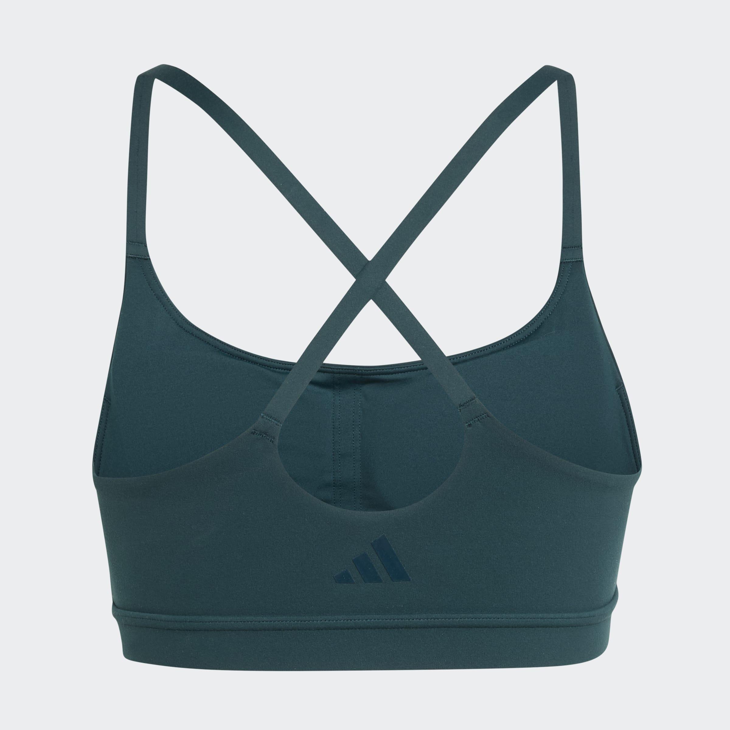 adidas All Me Light Support Bra, Green, A701_ONE, large image number 2