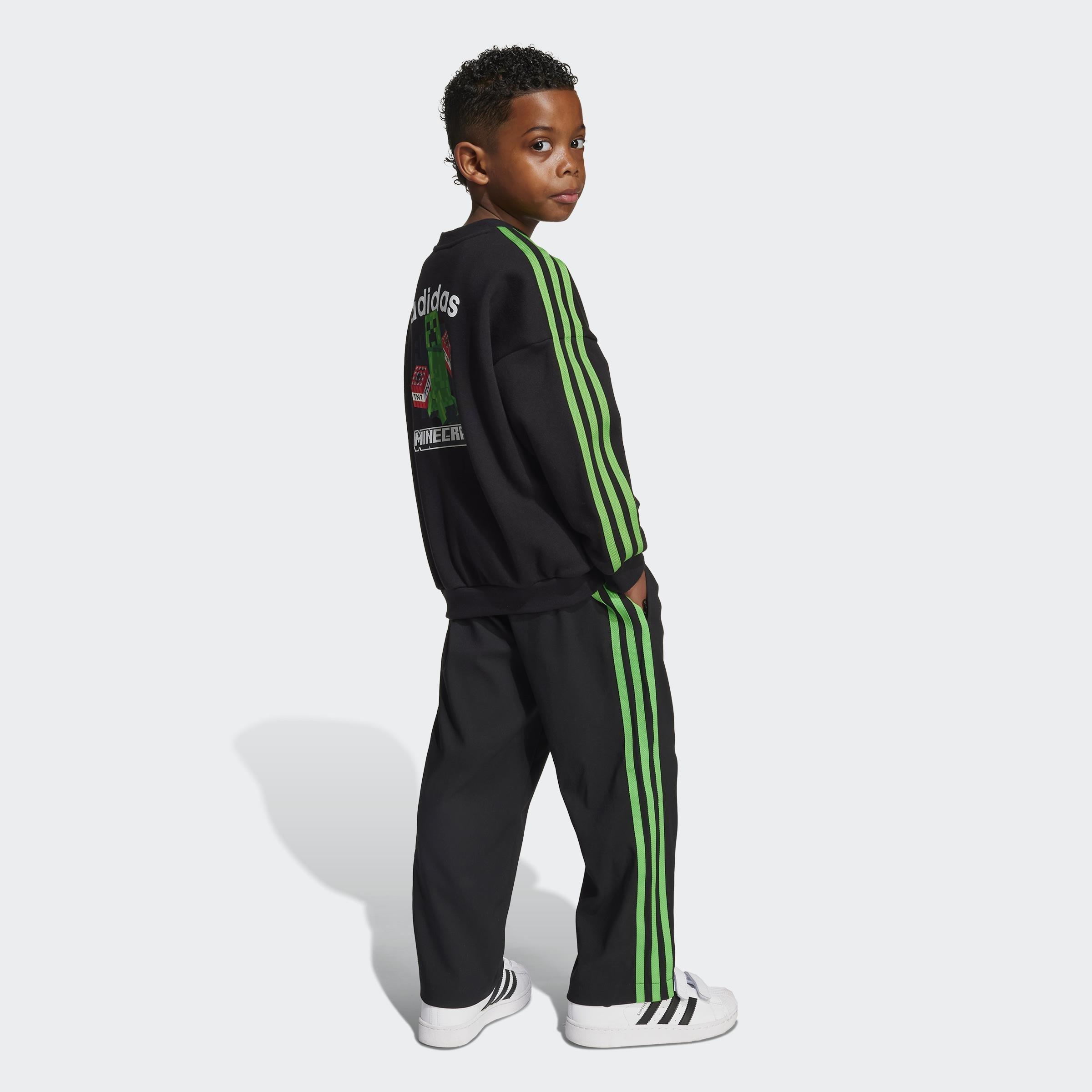 Kids Unisex Adidas Minecraft Crew Set, Black, A701_ONE, large image number 0