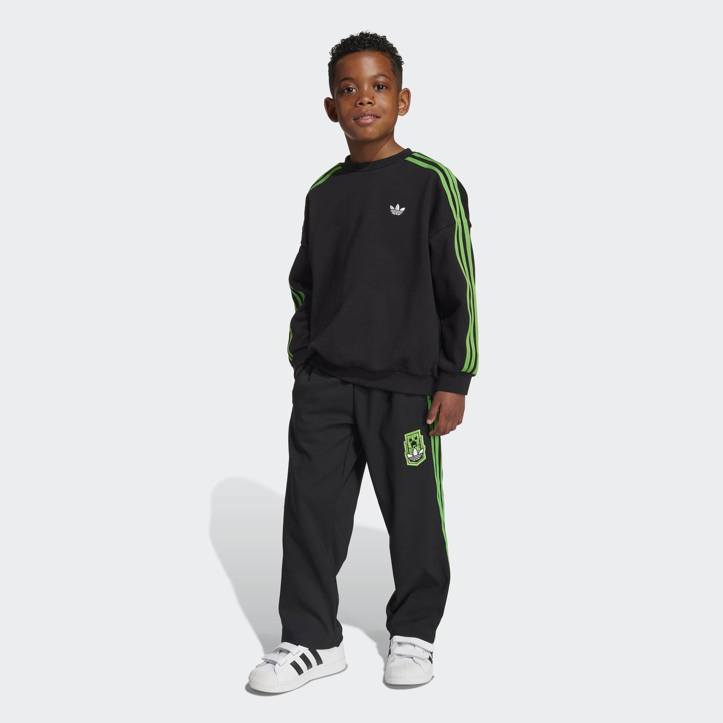 Kids Unisex Adidas Minecraft Crew Set, Black, A701_ONE, large image number 4