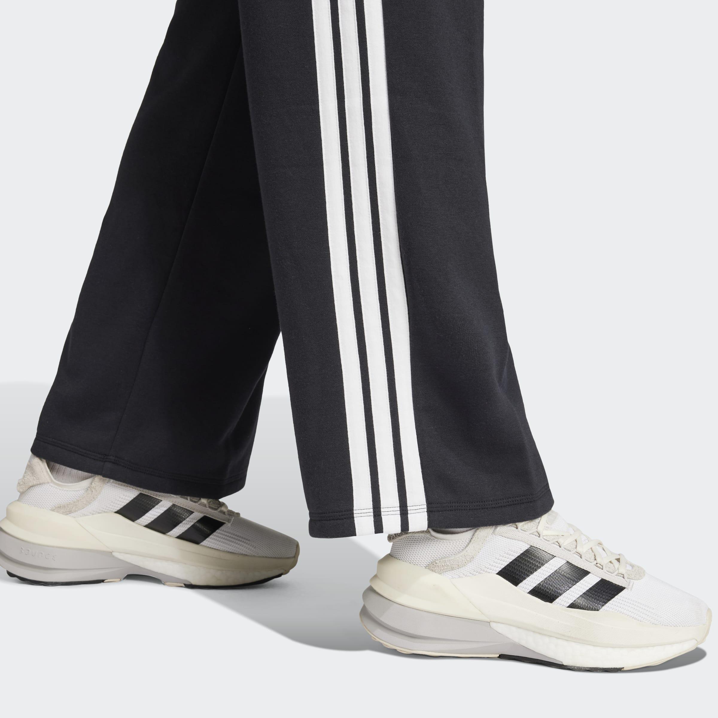 Essentials 3-Stripes Open Hem French Terry Joggers, Black, A701_ONE, large image number 3