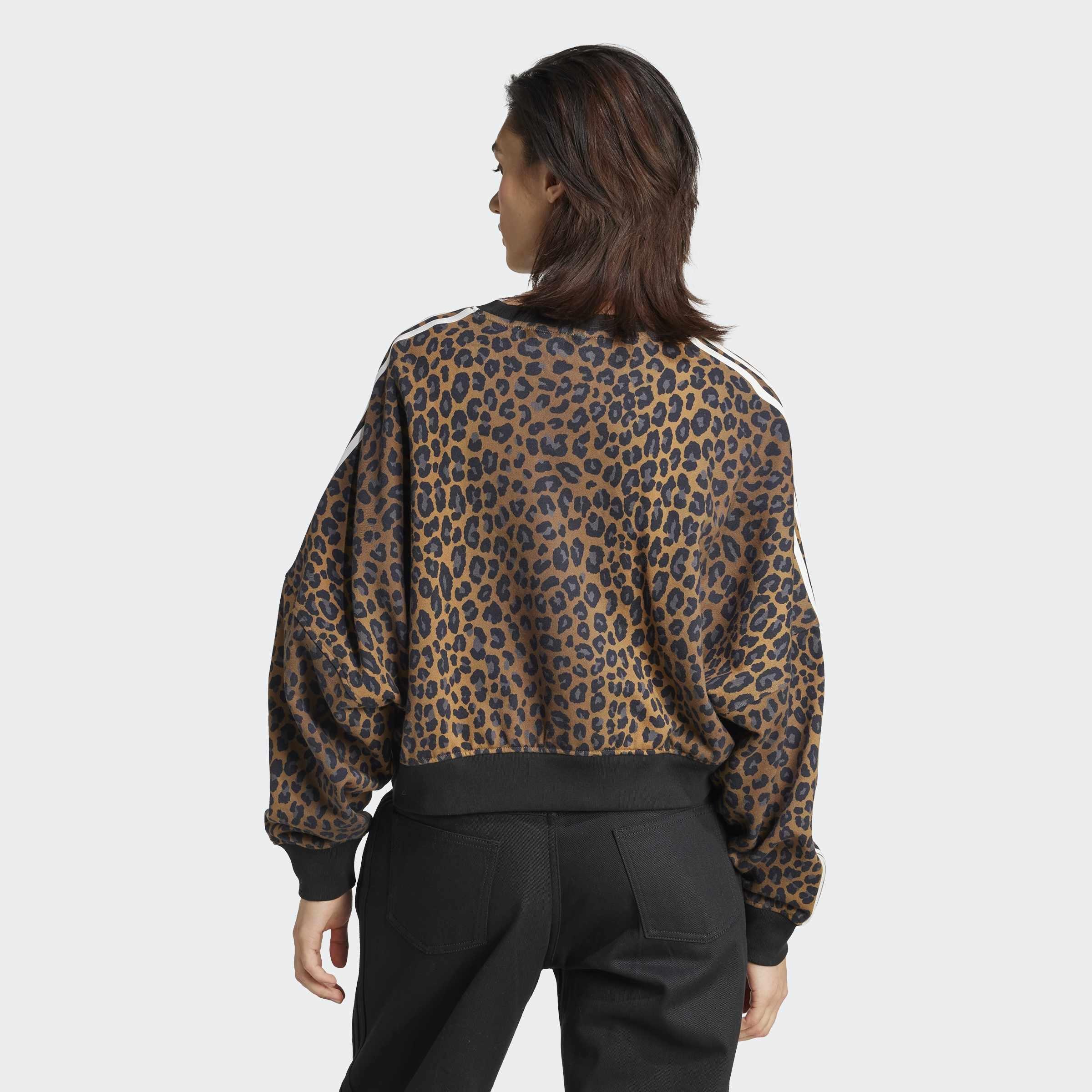 Leopard Crewneck Sweatshirt, Multicolour, A701_ONE, large image number 1