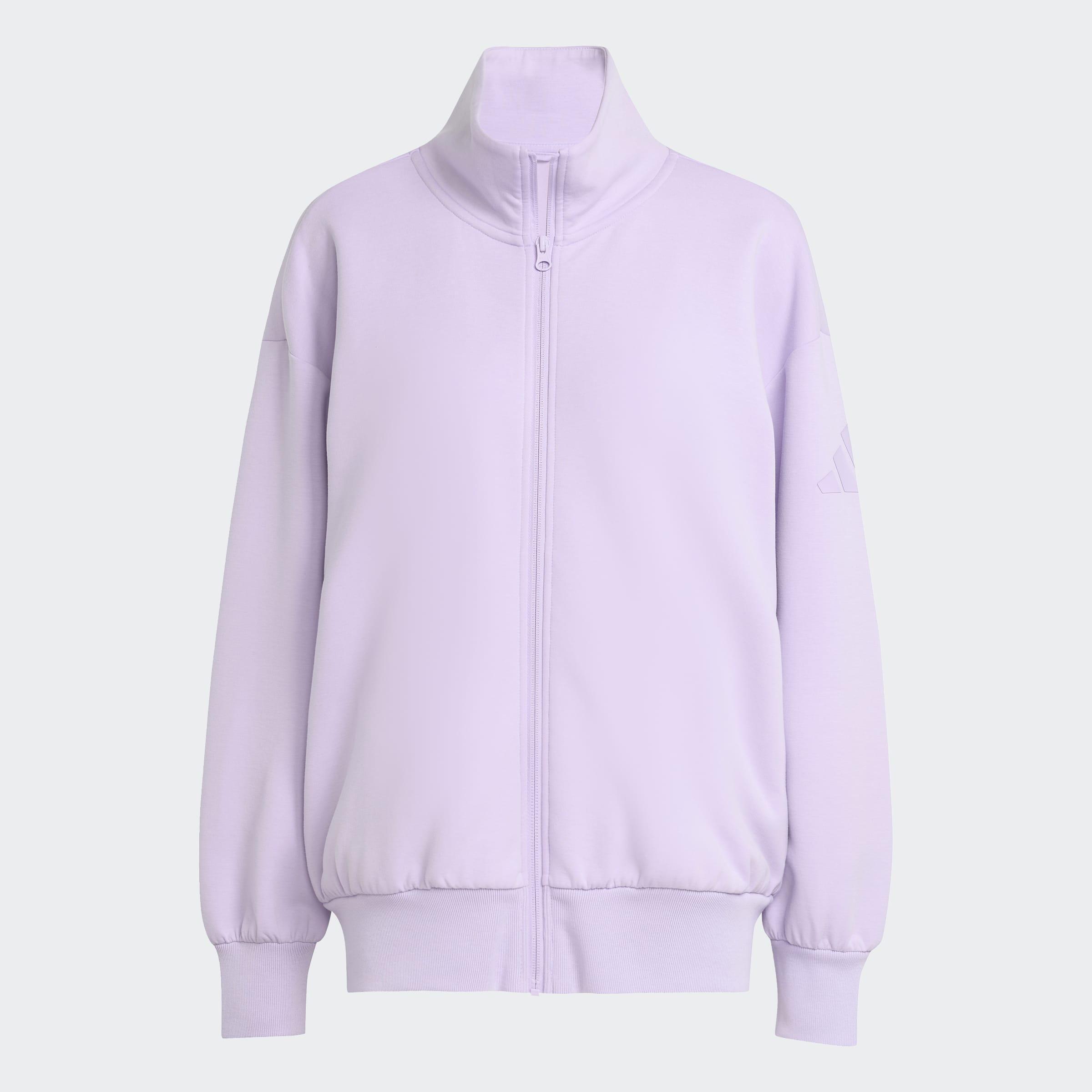 Soft Lux Loose Full-Zip Hoodie, Purple, A701_ONE, large image number 0