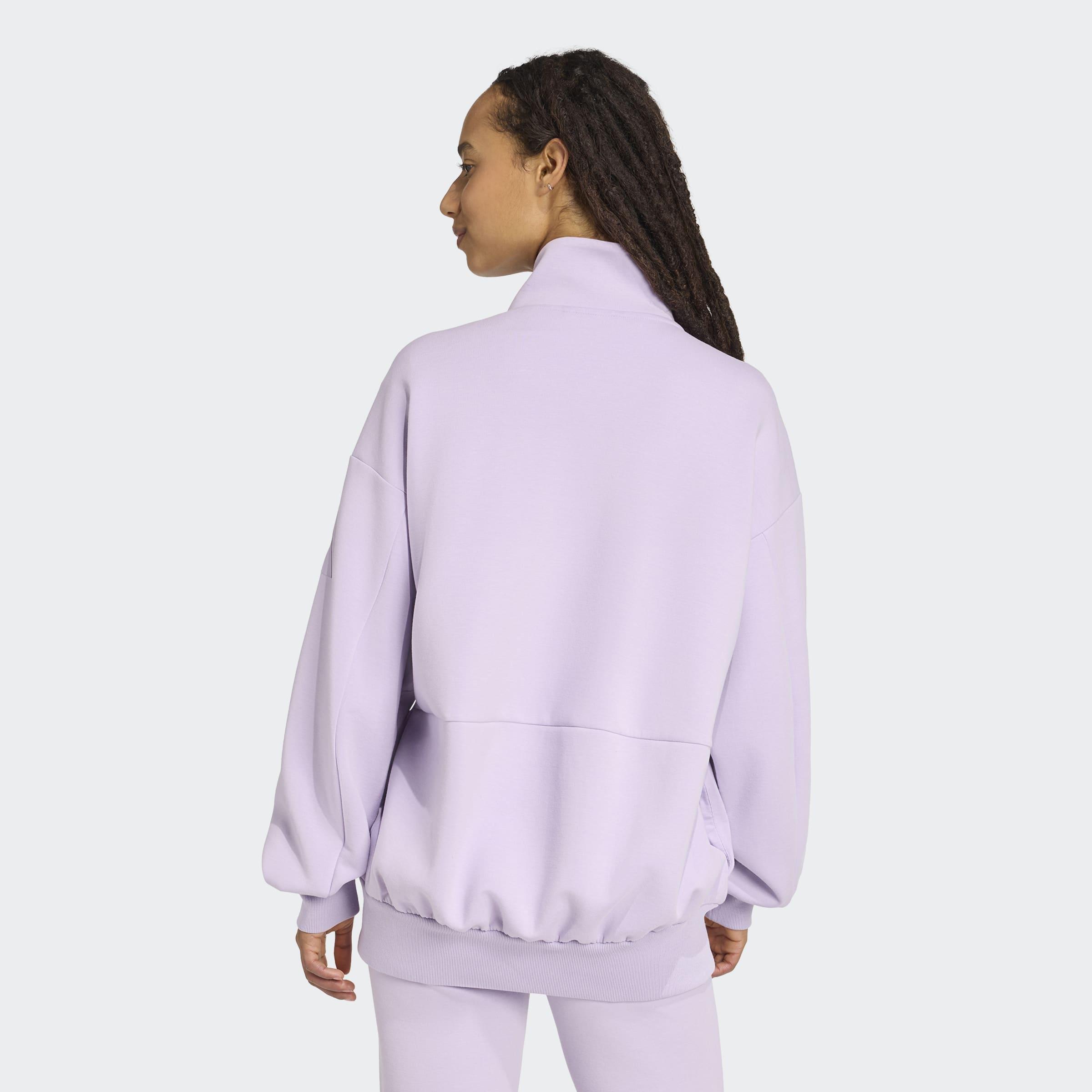 Soft Lux Loose Full-Zip Hoodie, Purple, A701_ONE, large image number 1