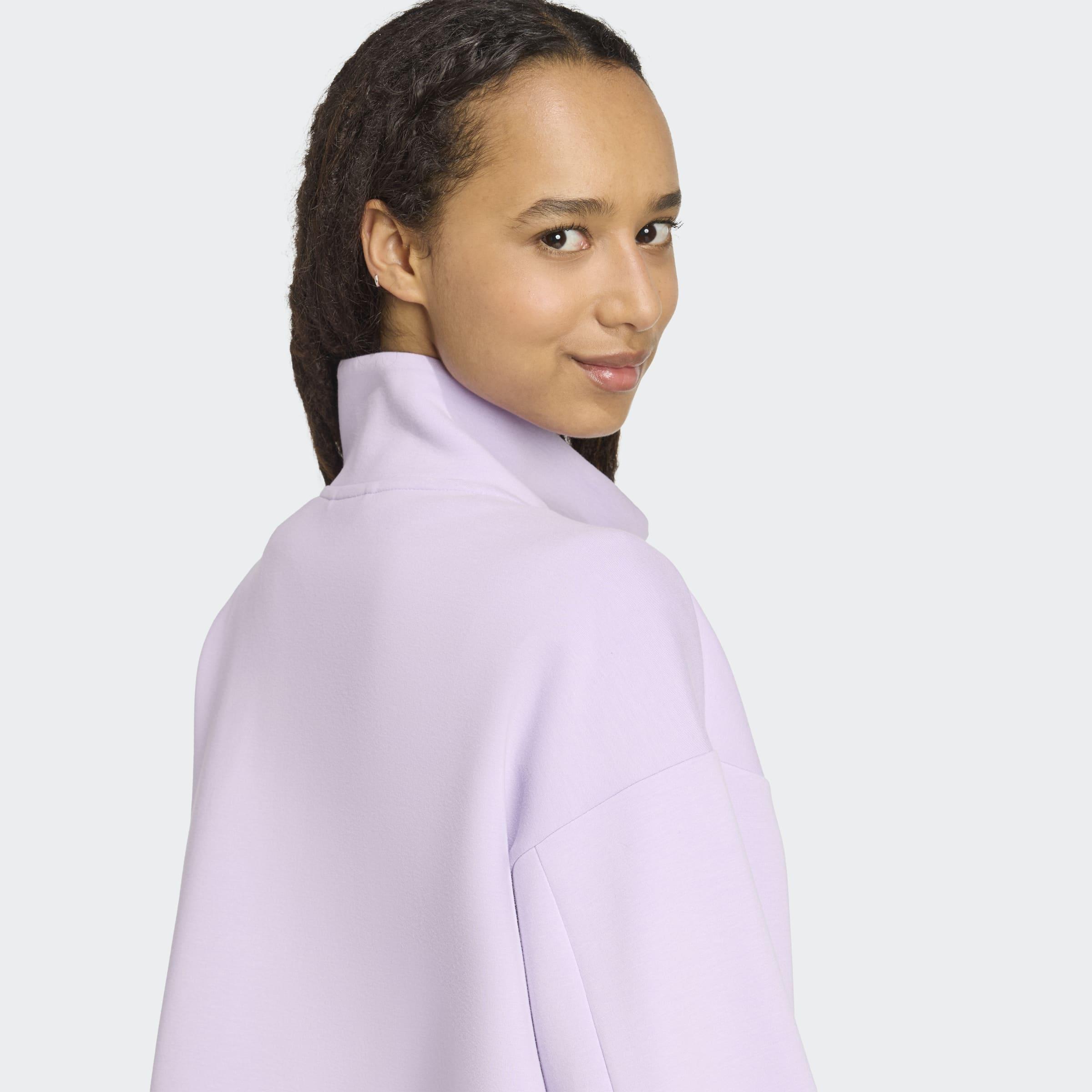 Soft Lux Loose Full-Zip Hoodie, Purple, A701_ONE, large image number 3