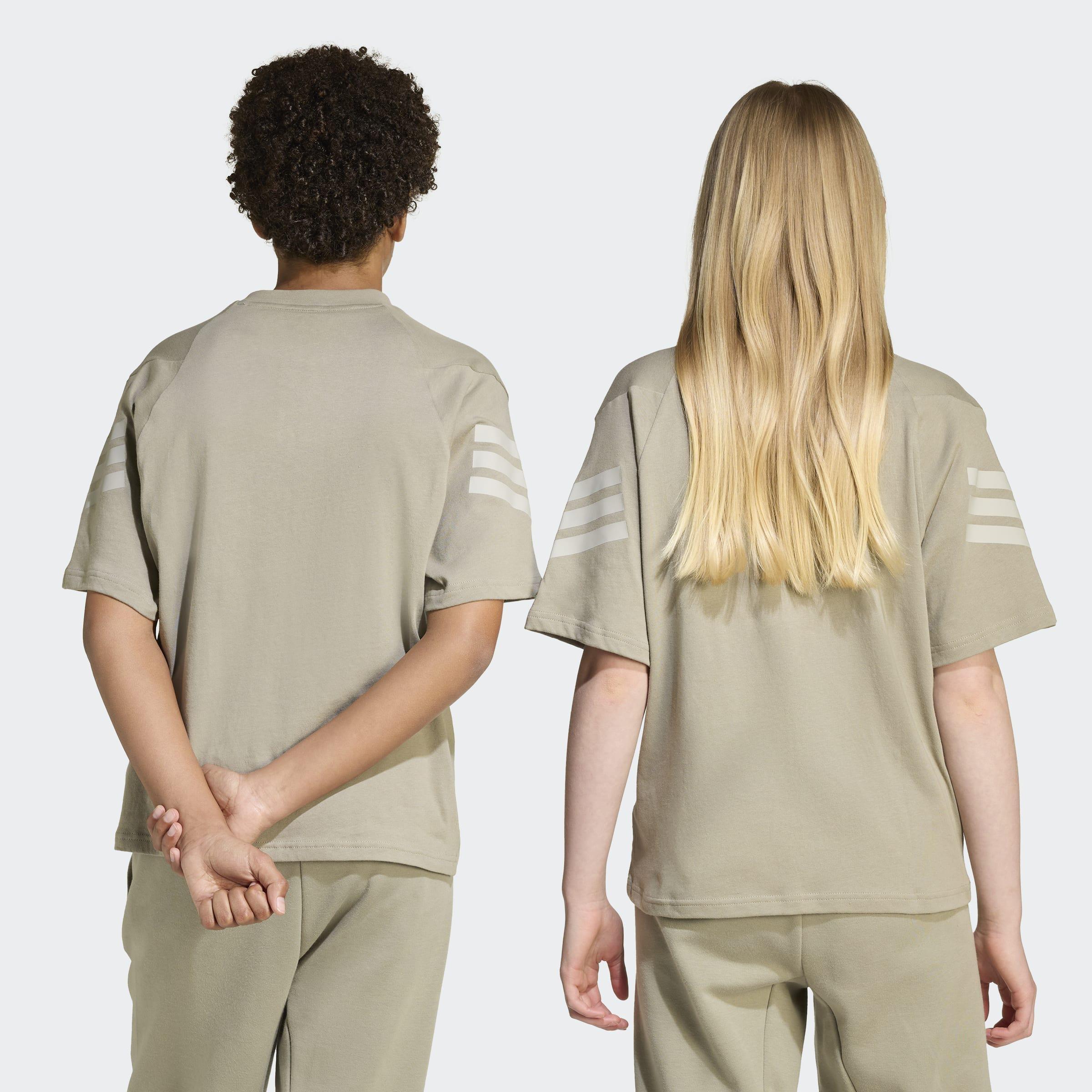 Kids Unisex Future Icons 3-Stripes T-Shirt, Green, A701_ONE, large image number 1