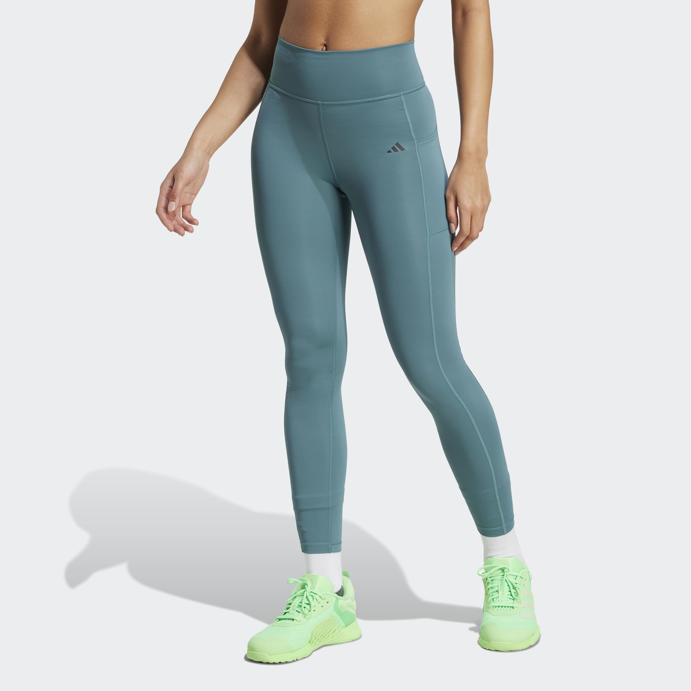 Optime Stash 7/8 Leggings, Green, A701_ONE, large image number 4