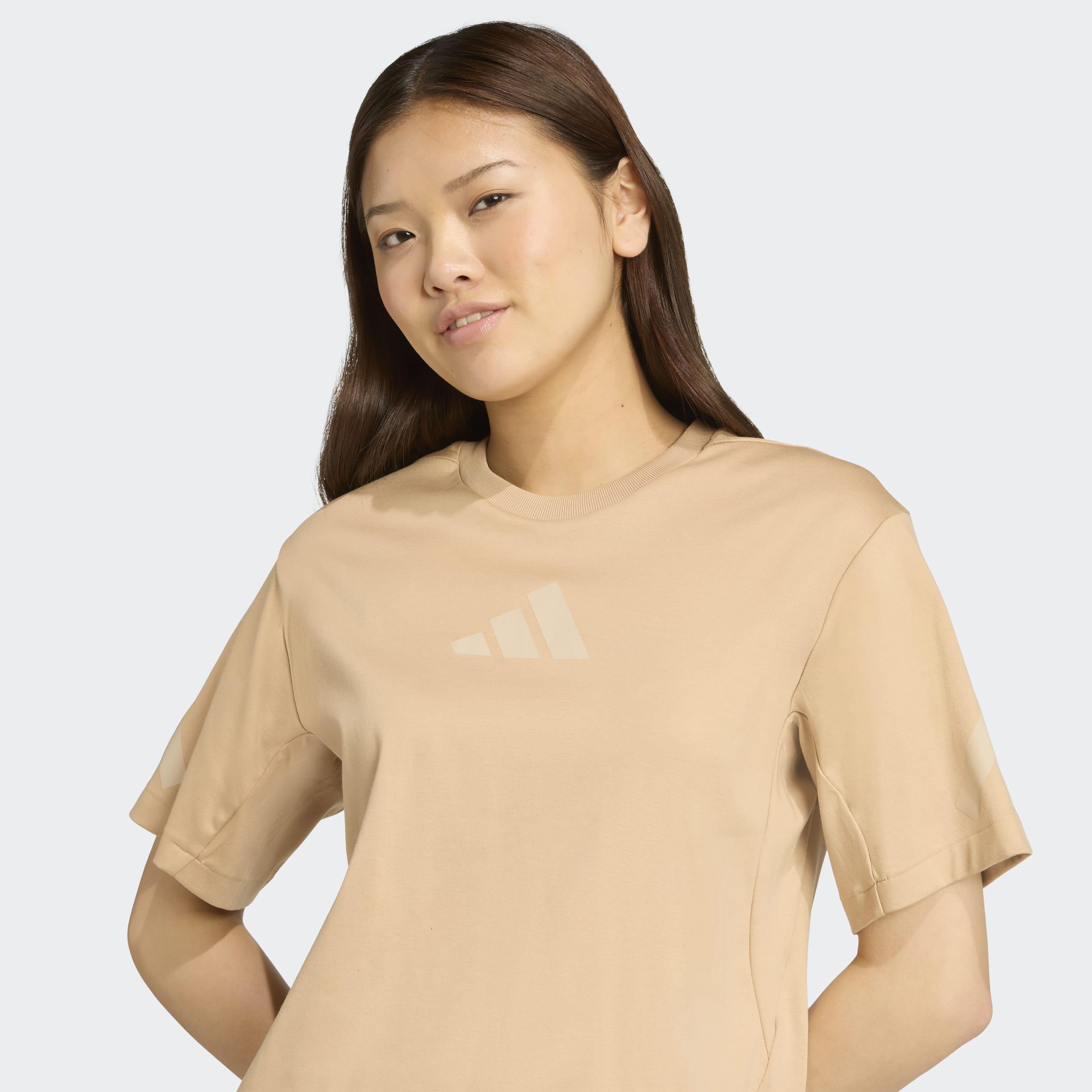adidas Z.N.E. T-Shirt, Brown, A701_ONE, large image number 2