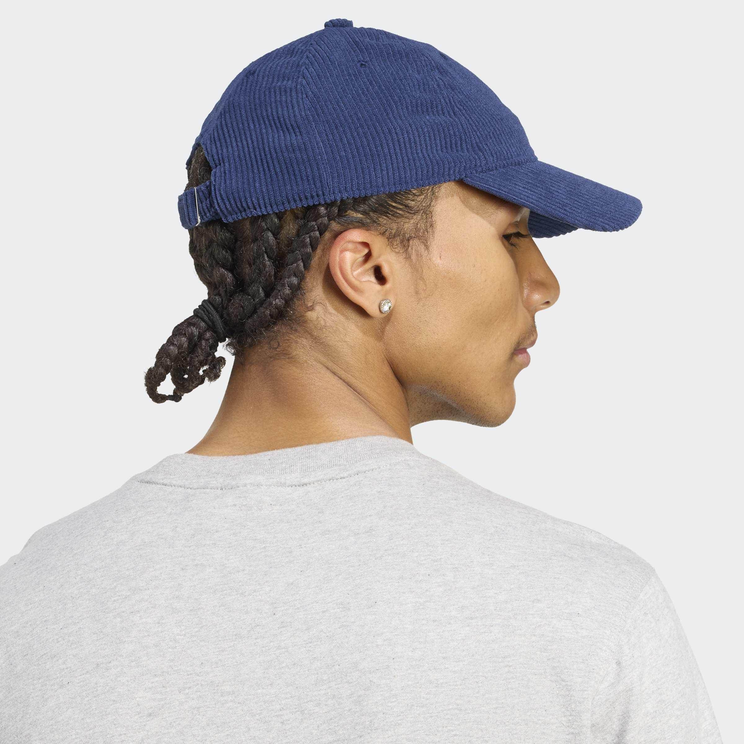 Unisex Corduroy Baseball Cap, Blue, A701_ONE, large image number 4
