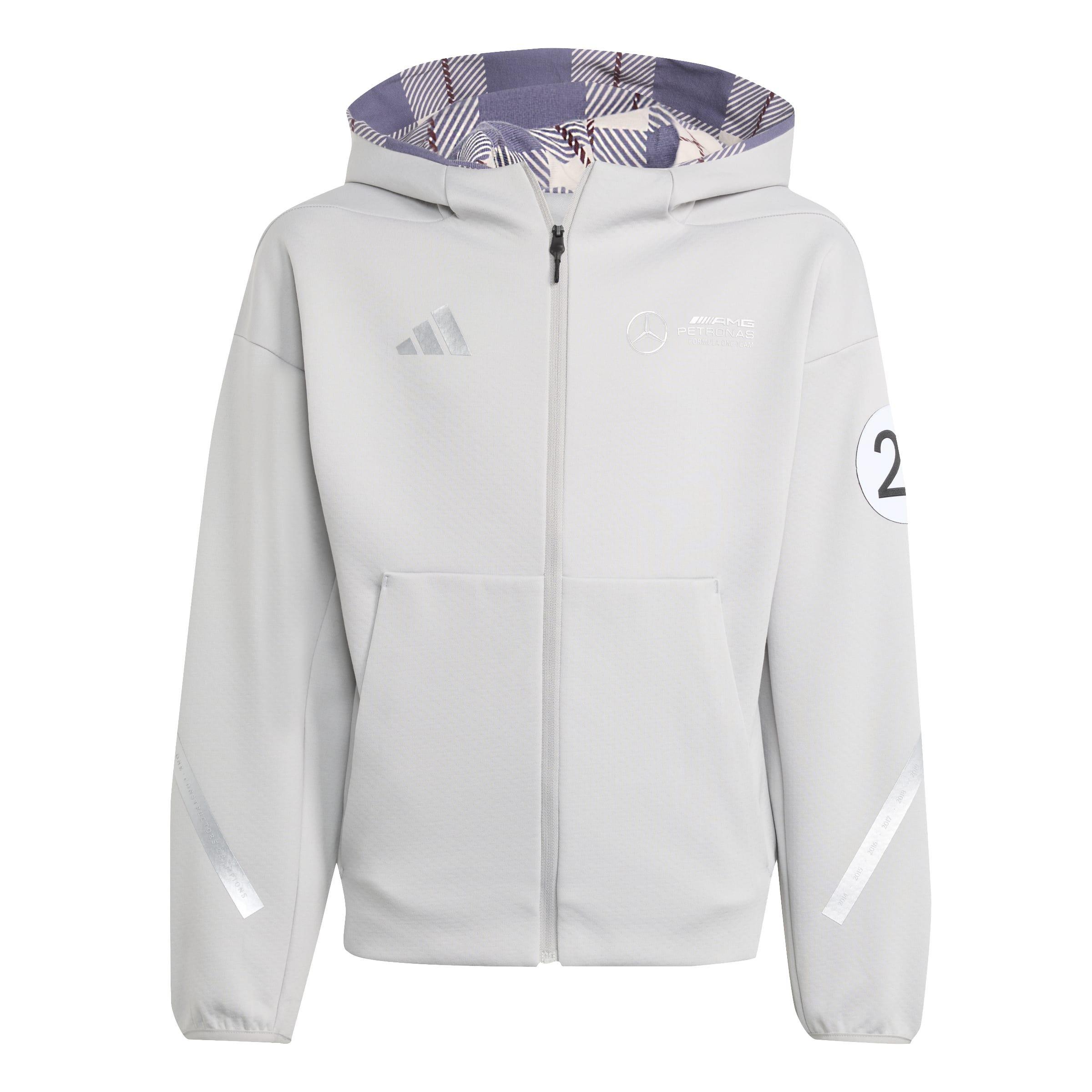 Kids Unisex Mercedes - AMG Petronas Formula One Team Silver Arrows Full-Zip Hood, Grey, , large image number 0