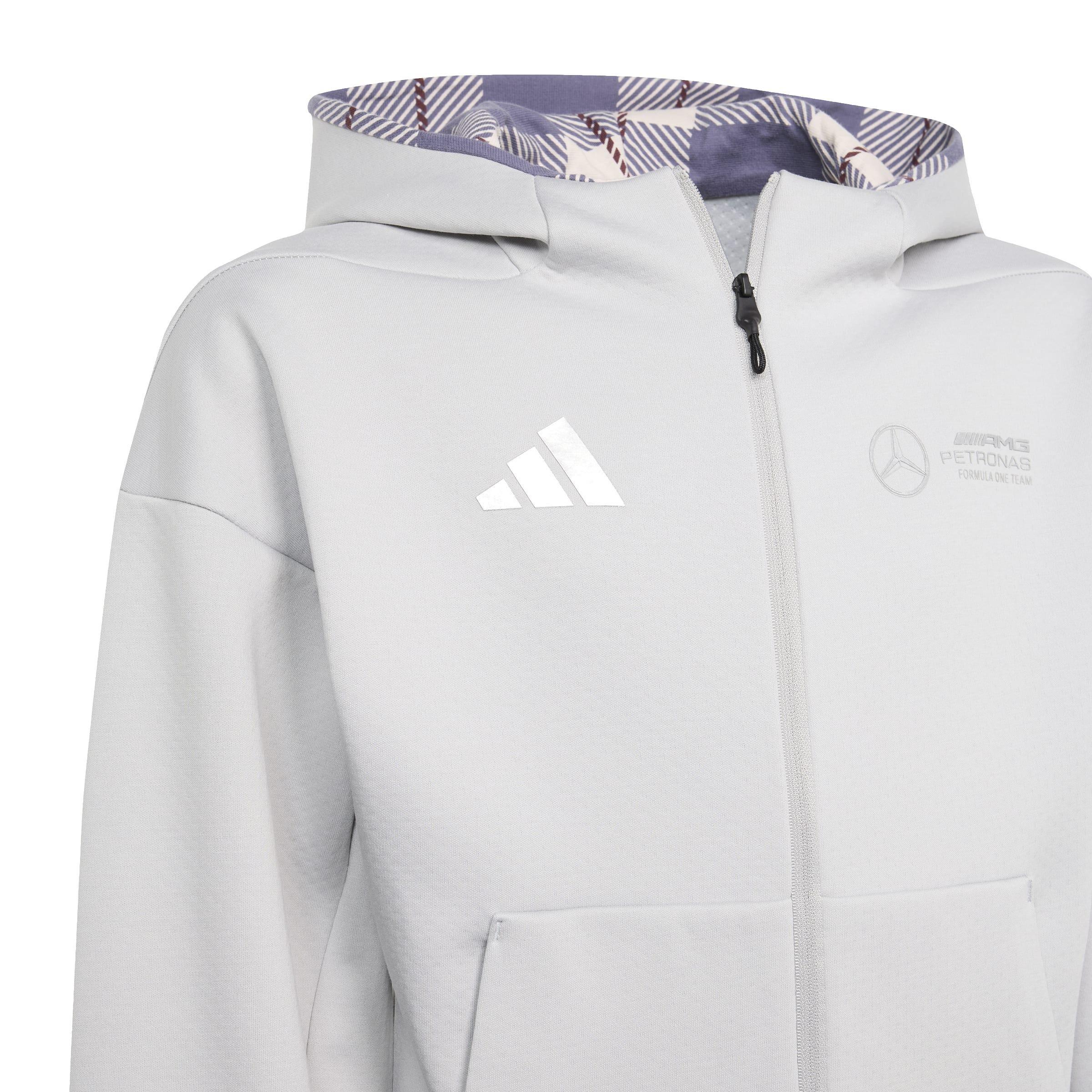 Kids Unisex Mercedes - AMG Petronas Formula One Team Silver Arrows Full-Zip Hood, Grey, , large image number 2
