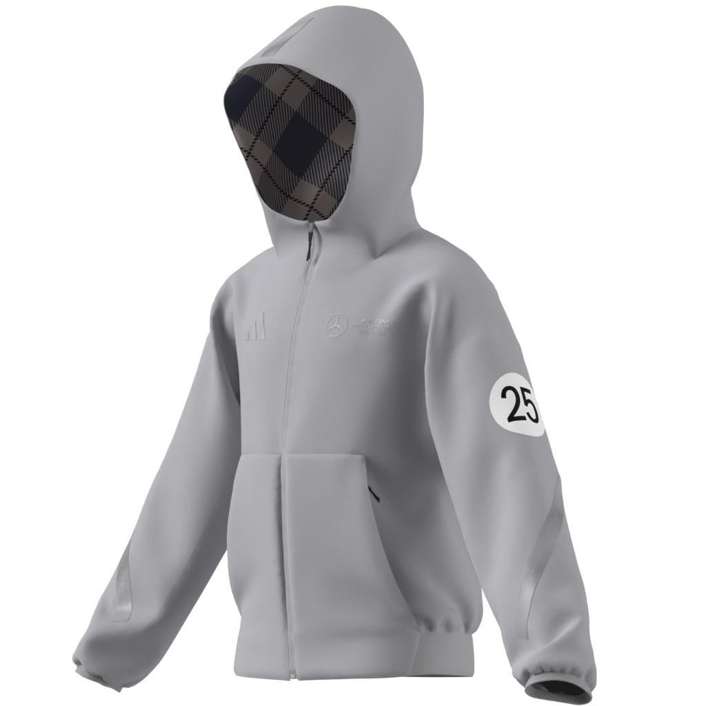Kids Unisex Mercedes - AMG Petronas Formula One Team Silver Arrows Full-Zip Hood, Grey, , large image number 7