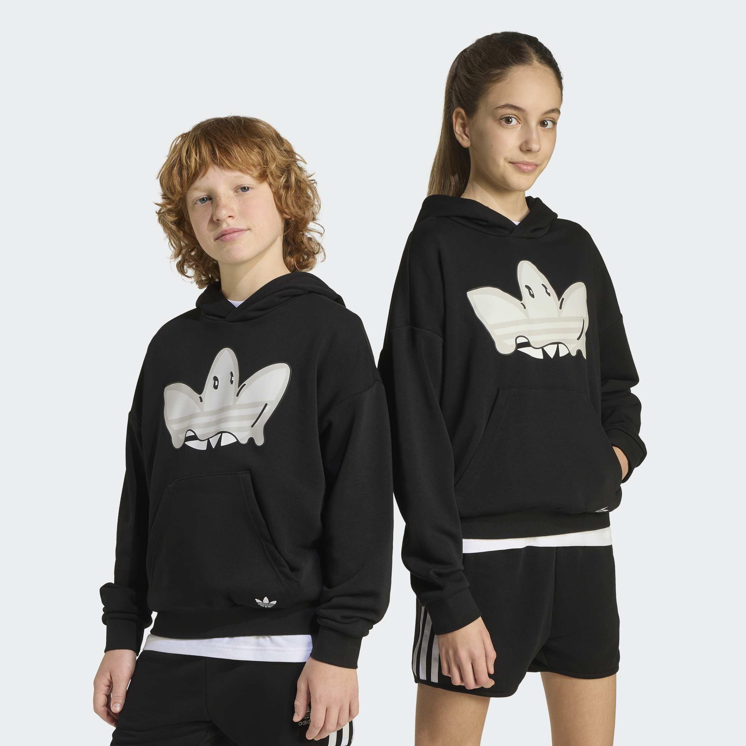 Kids Unisex Hoodie, Black, A701_ONE, large image number 7