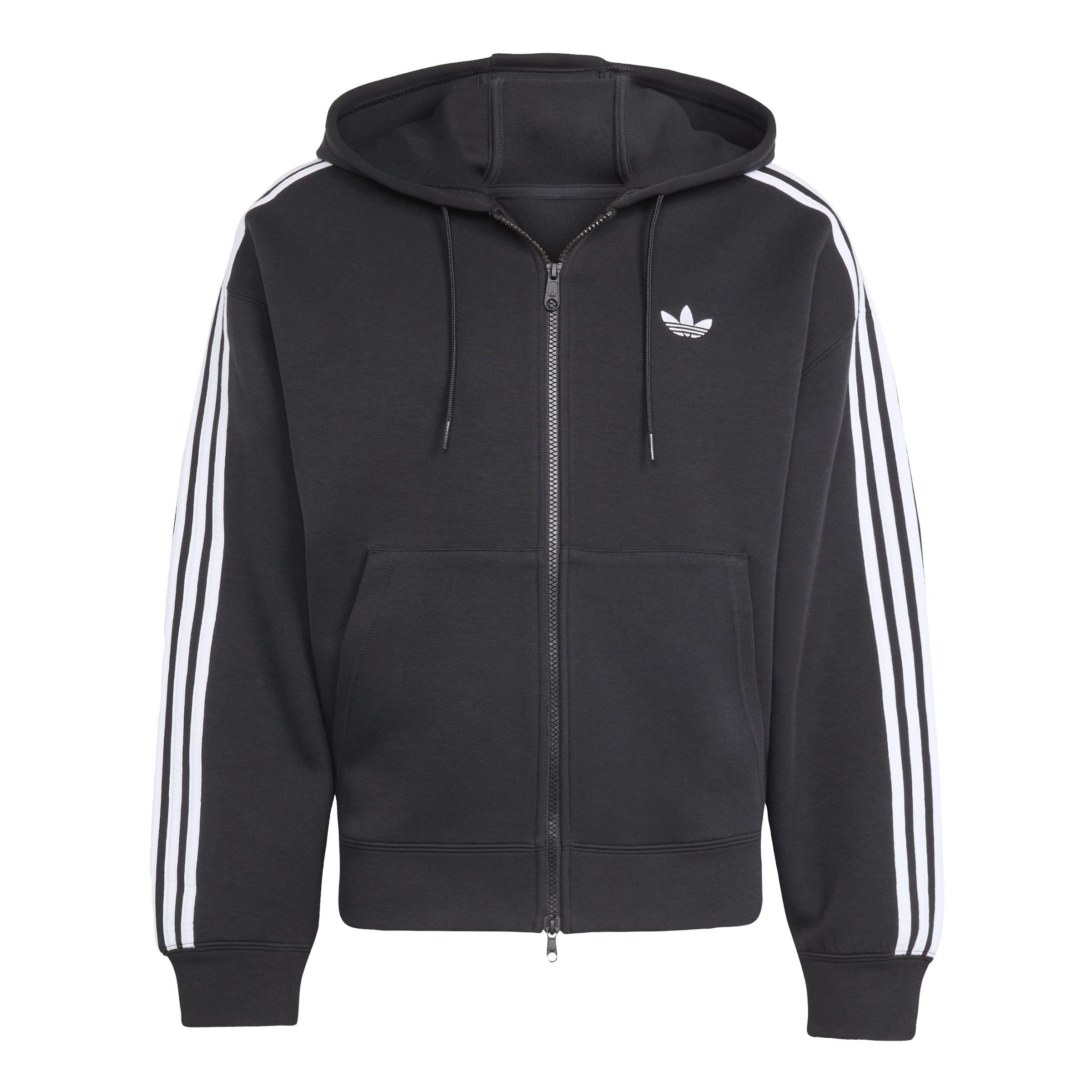 adidas Adicolor Spacer Oversized Hoodie, Black, A701_ONE, medium