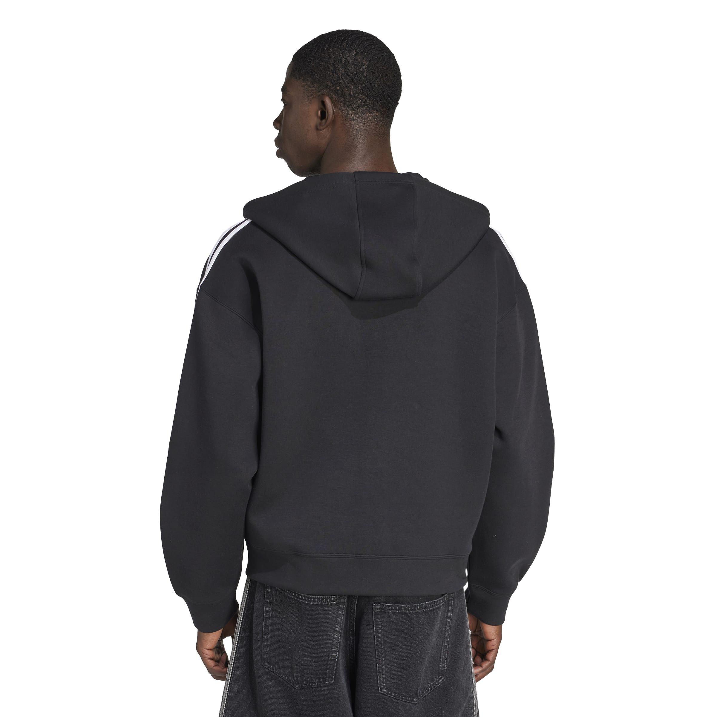 adidas Adicolor Spacer Oversized Hoodie, Black, A701_ONE, medium