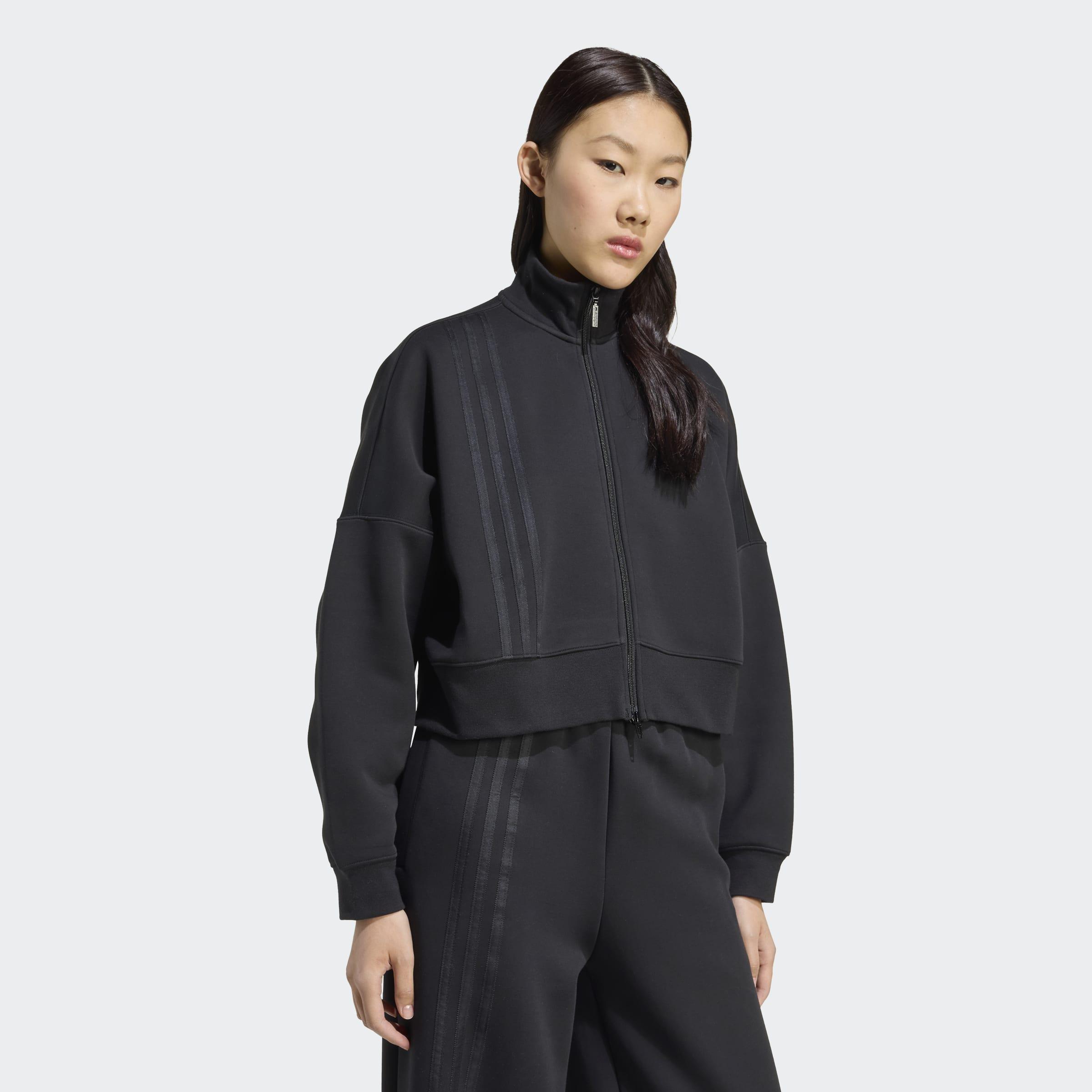 Off Placed 3-Stripes Zip Up, Black, A701_ONE, large image number 3